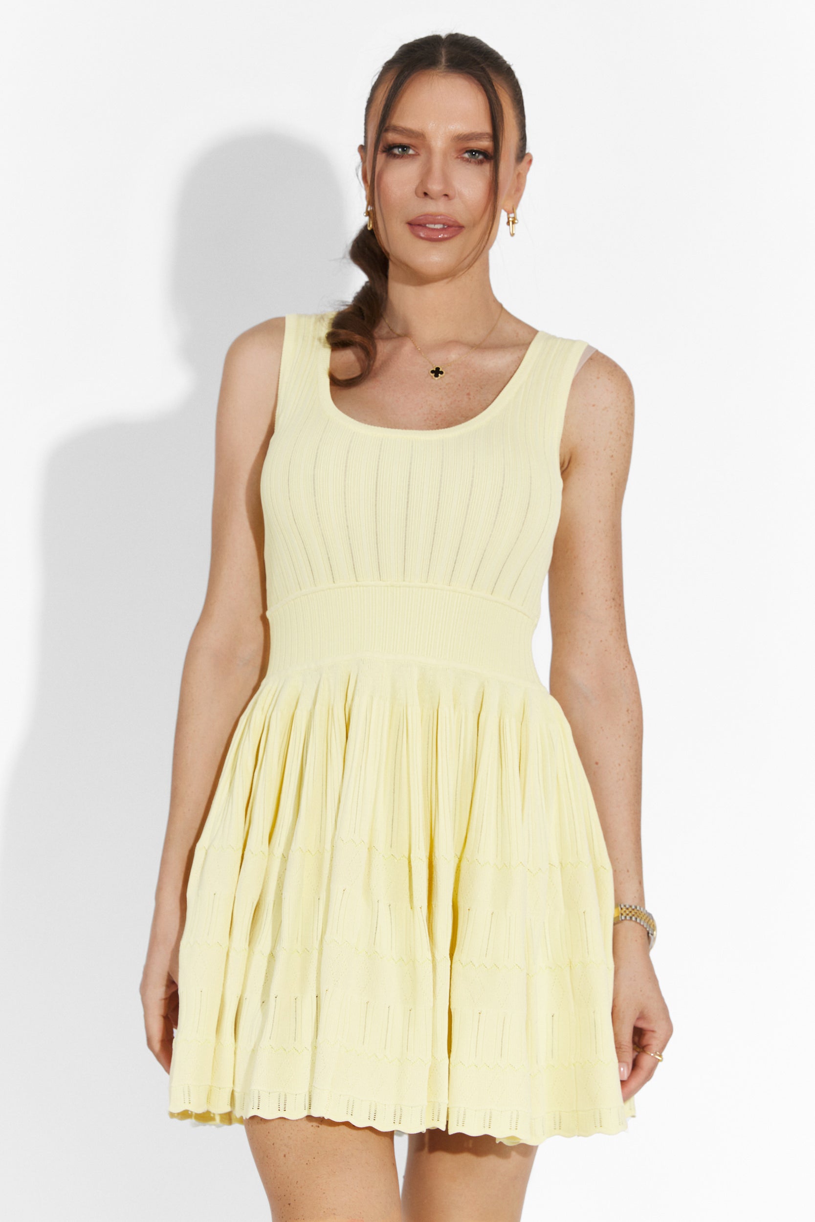 Rochie dama scurta galbena Flimsy Bogas