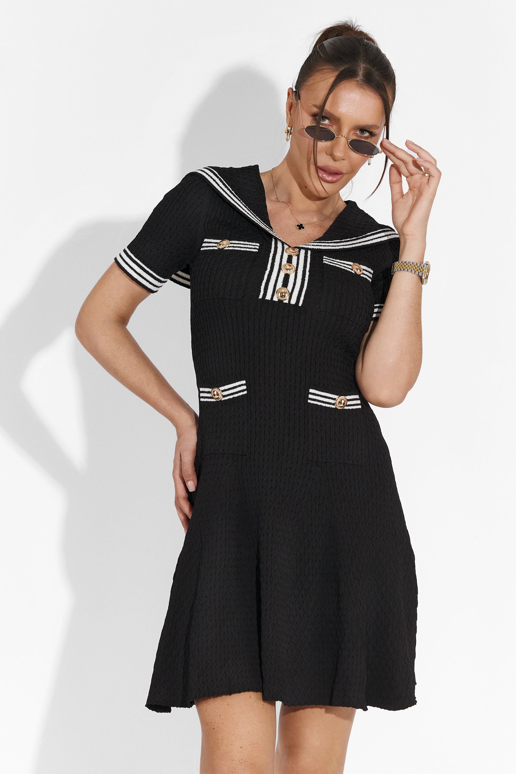 Rochie dama scurta neagra Menas Bogas