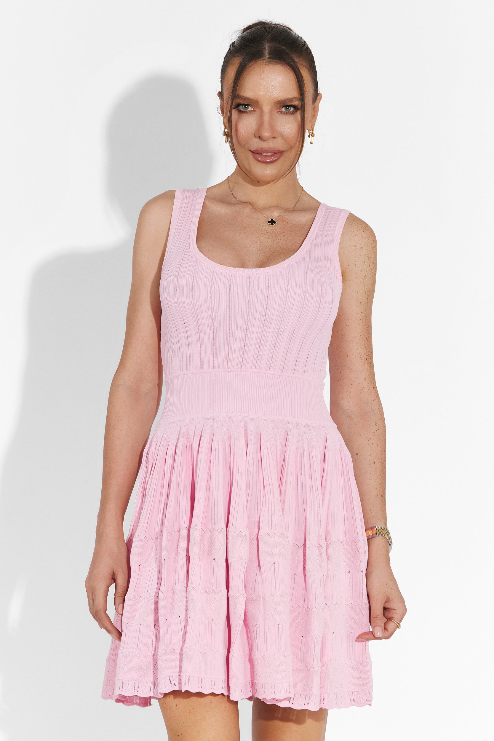 Rochie dama scurta roz Flimsy Bogas