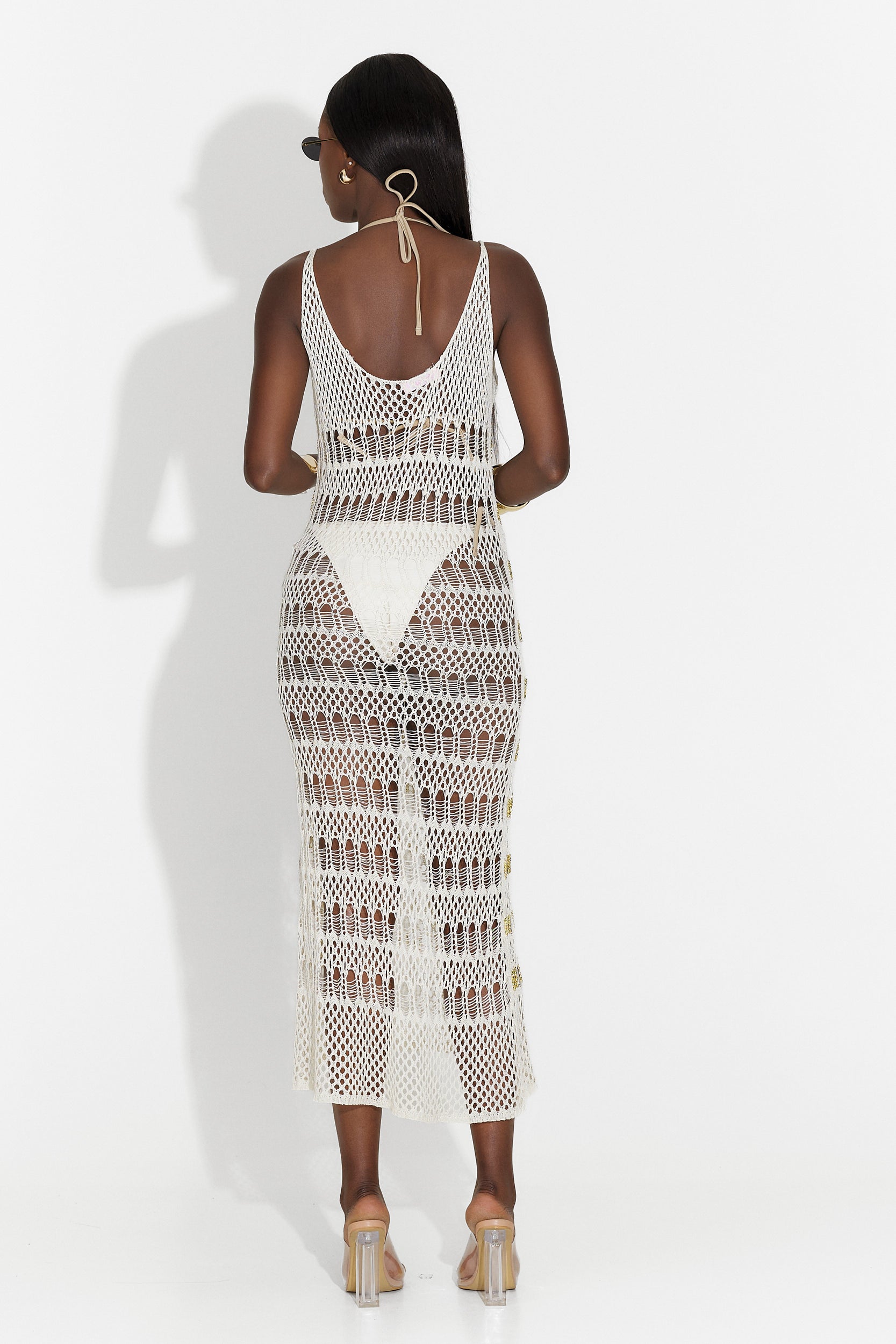 Rochie de plaja bej Harieta Bogas