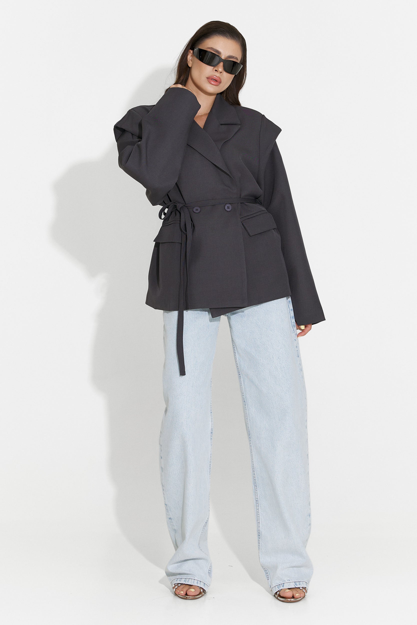 Sacou dama elegant gri Ariah Bogas