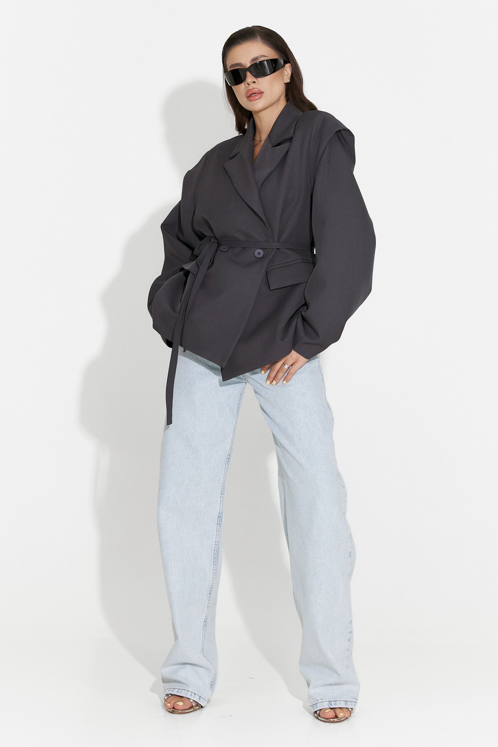 Sacou dama elegant gri Ariah Bogas