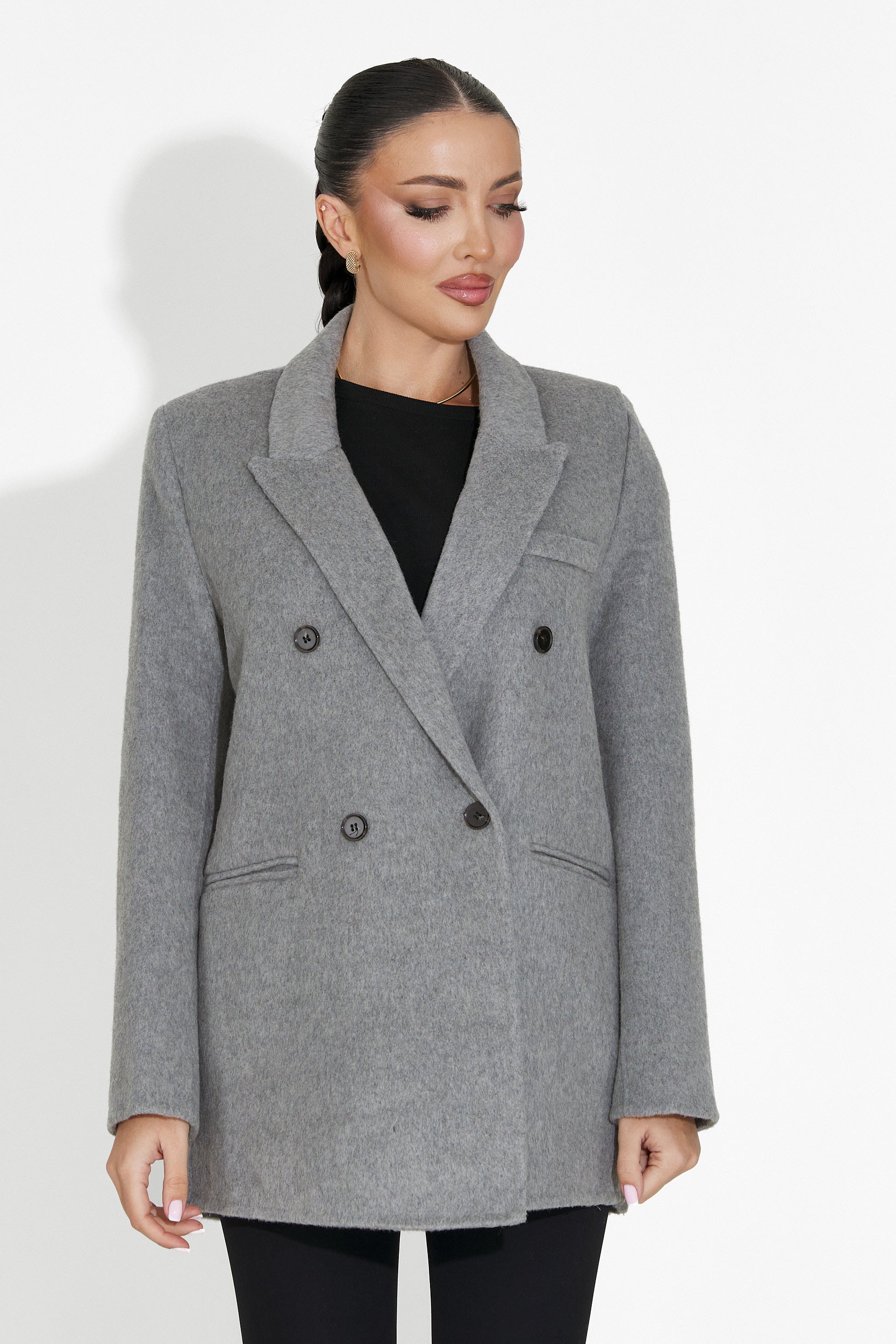 Sacou dama elegant gri Novelia Bogas