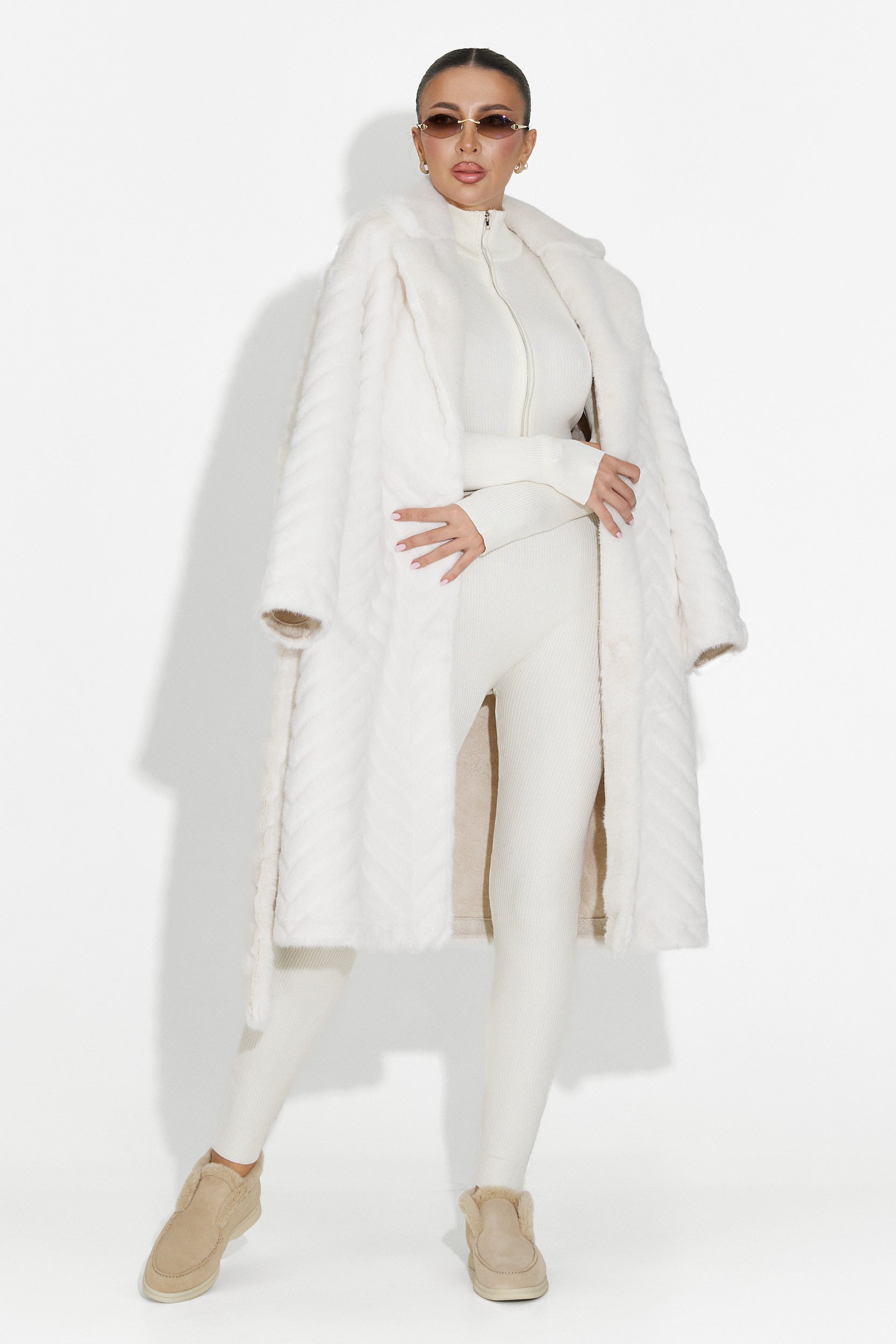 Salopeta dama casual bej Elivra Bogas