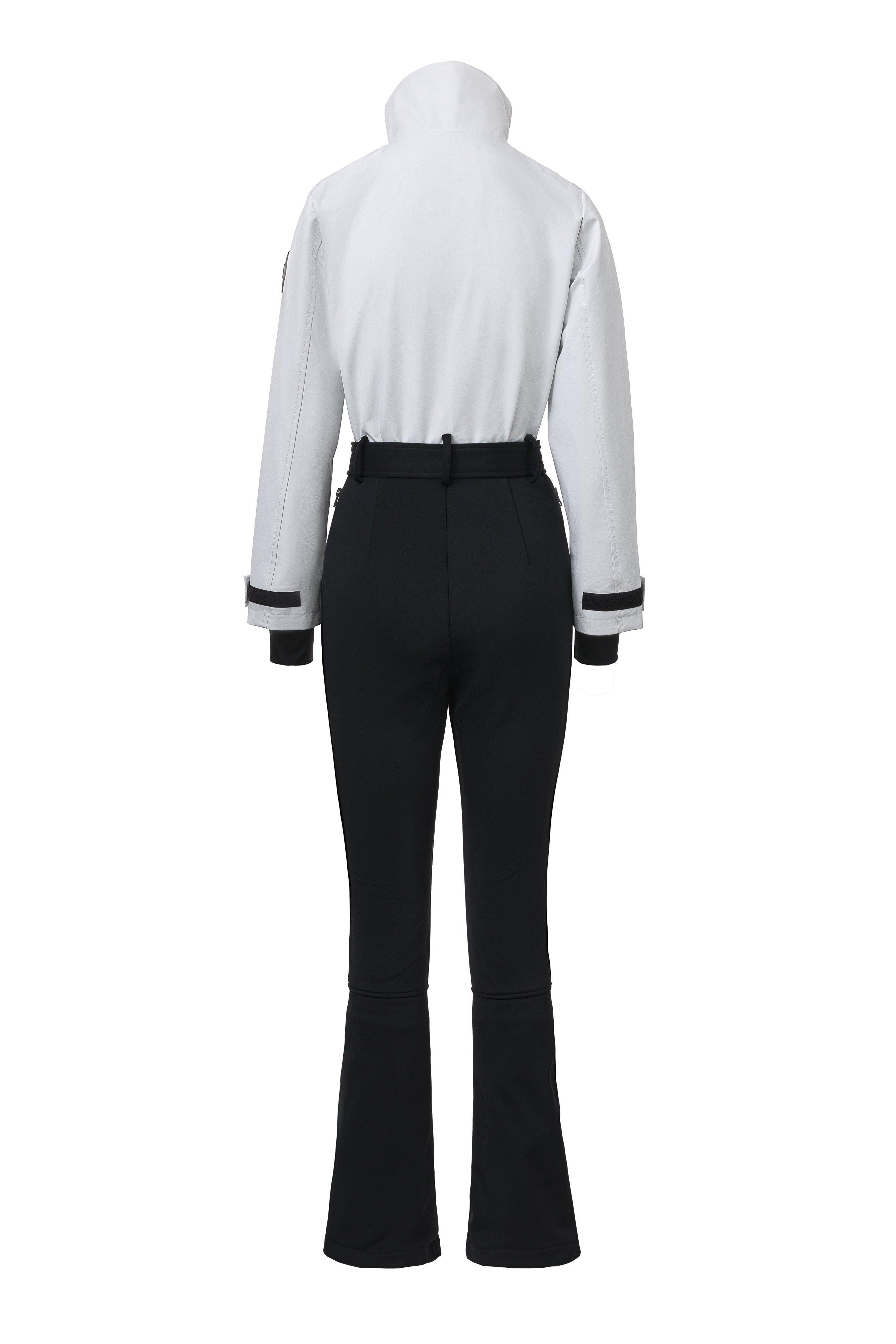 Salopeta ski casual alb negru Glorise Bogas