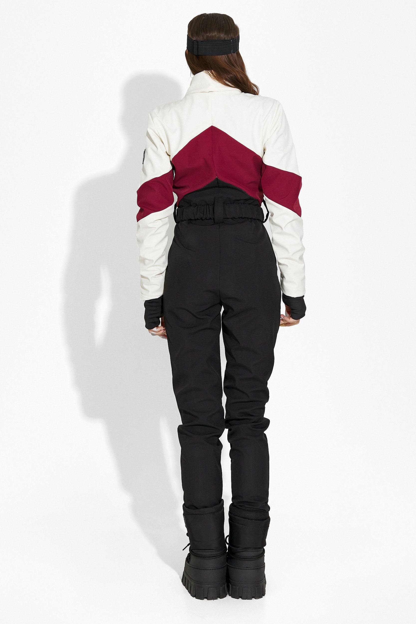 Salopeta ski casual burgundy negru Radika Bogas