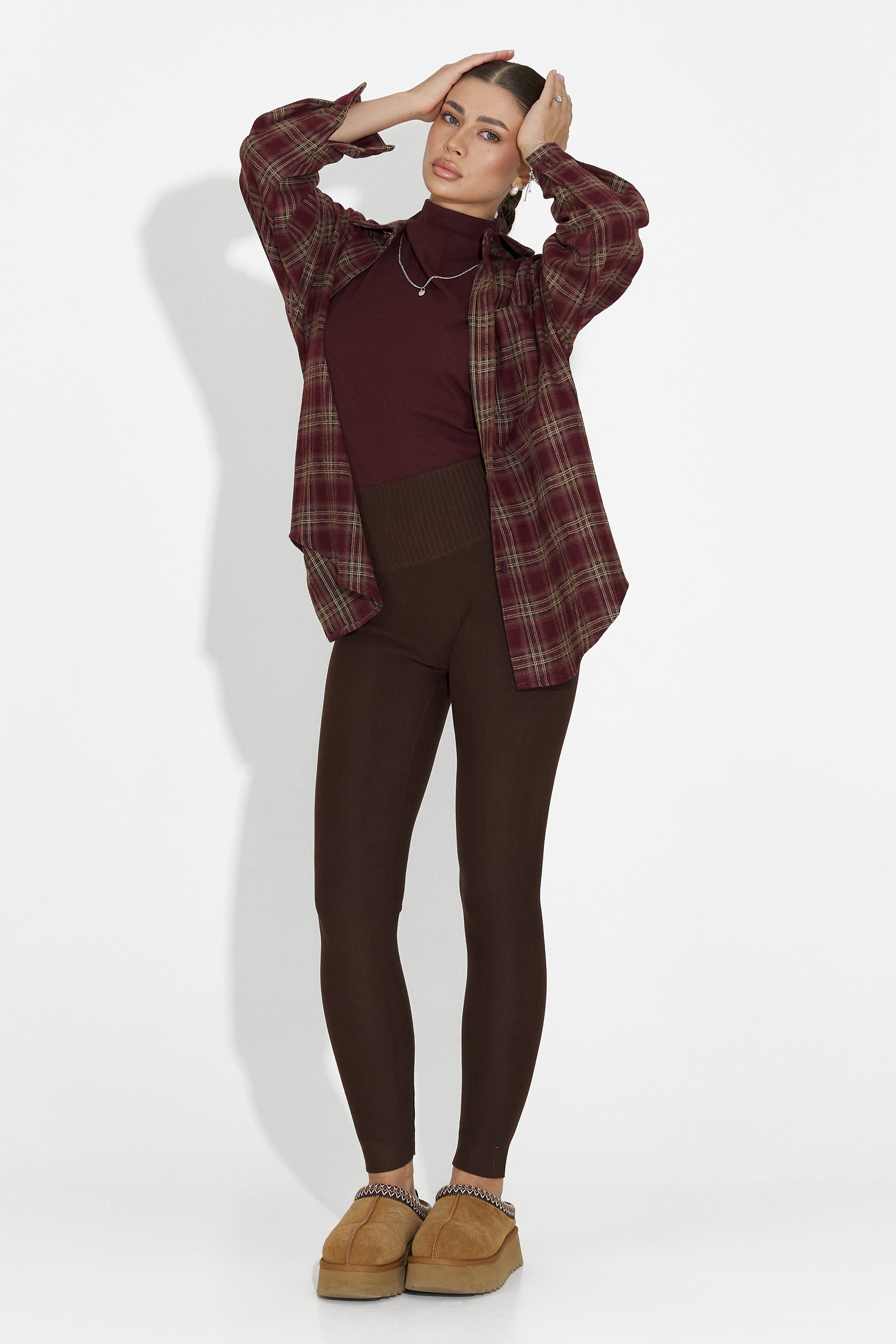 Set dama camasa + maiou burgundy Arlete Bogas