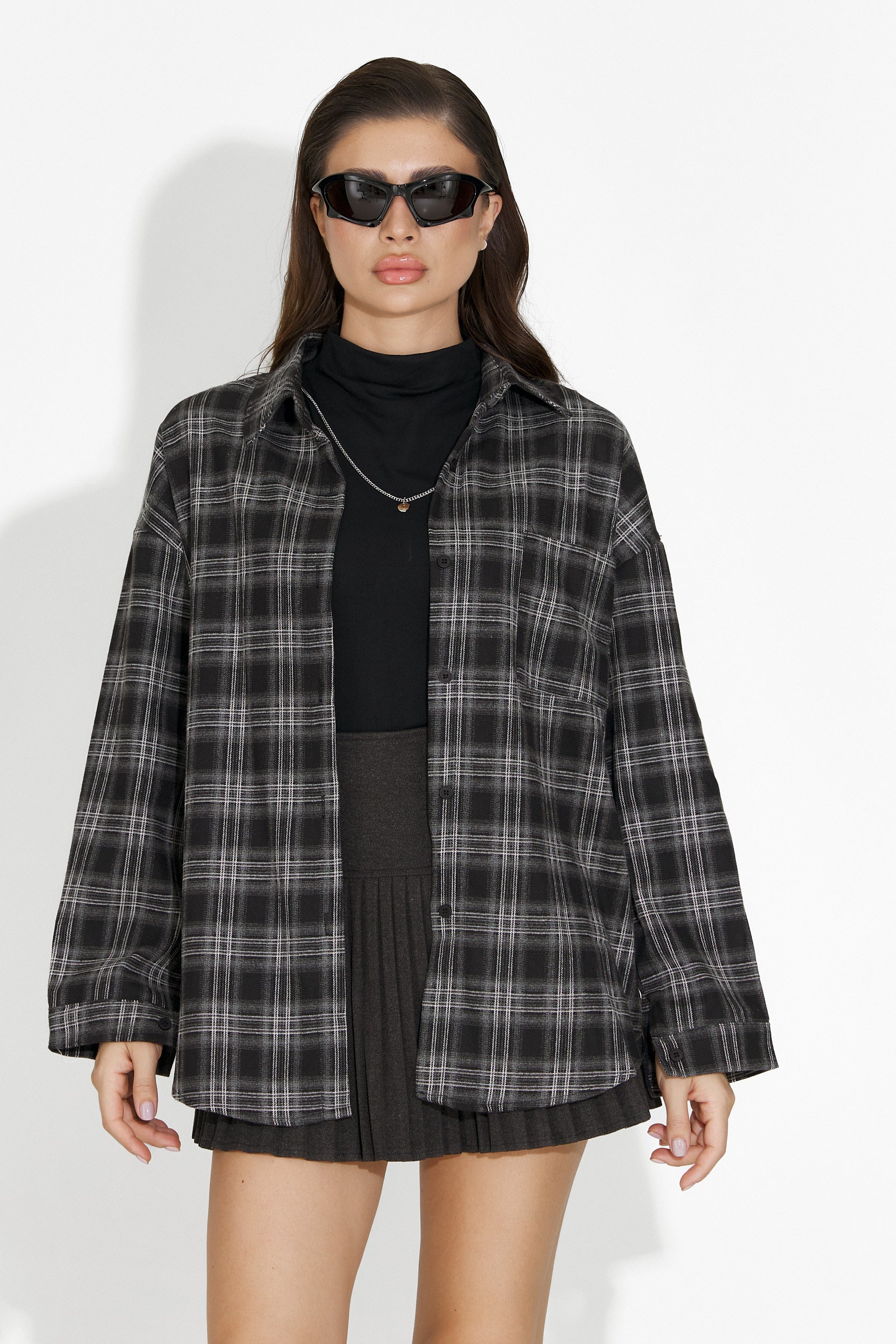 Set dama camasa + maiou negru Arlete Bogas