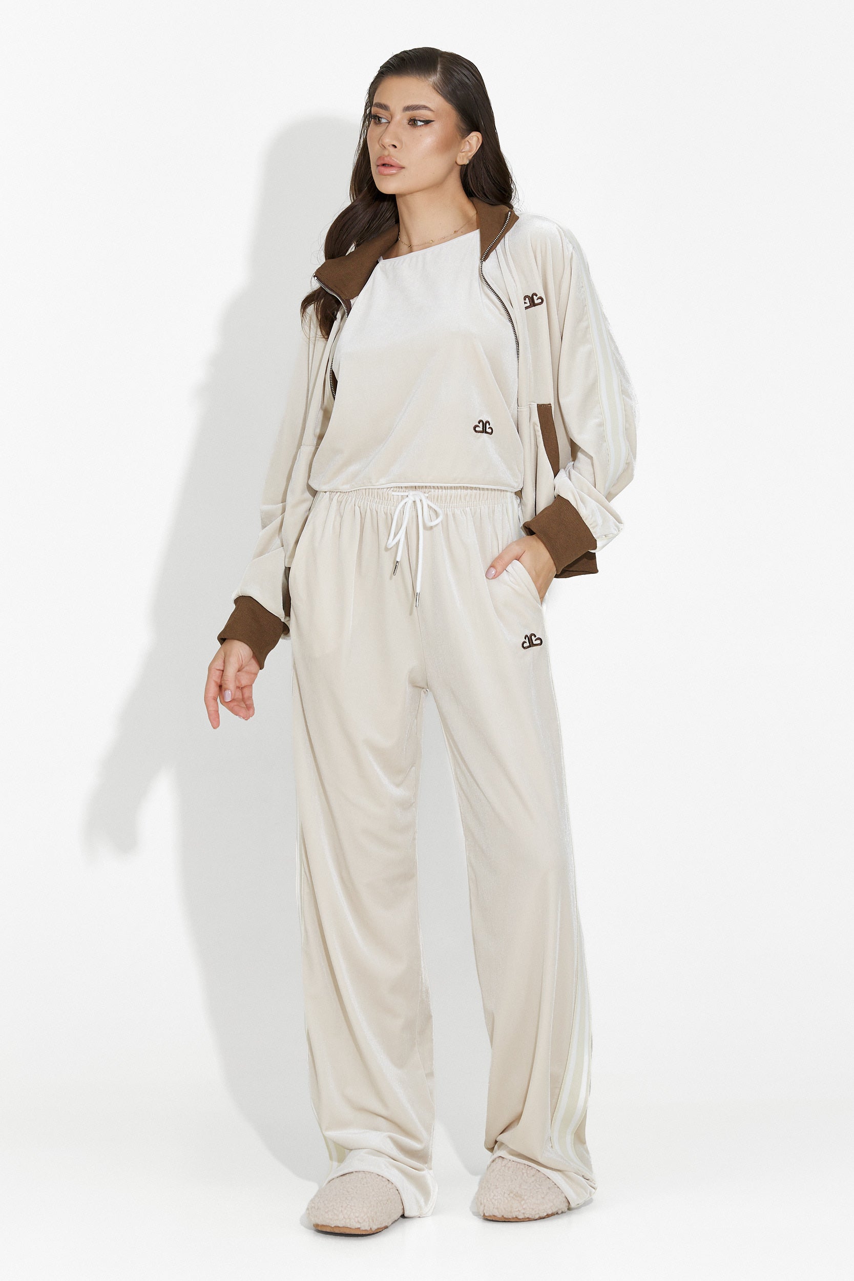 Trening dama casual bej Chanela Bogas