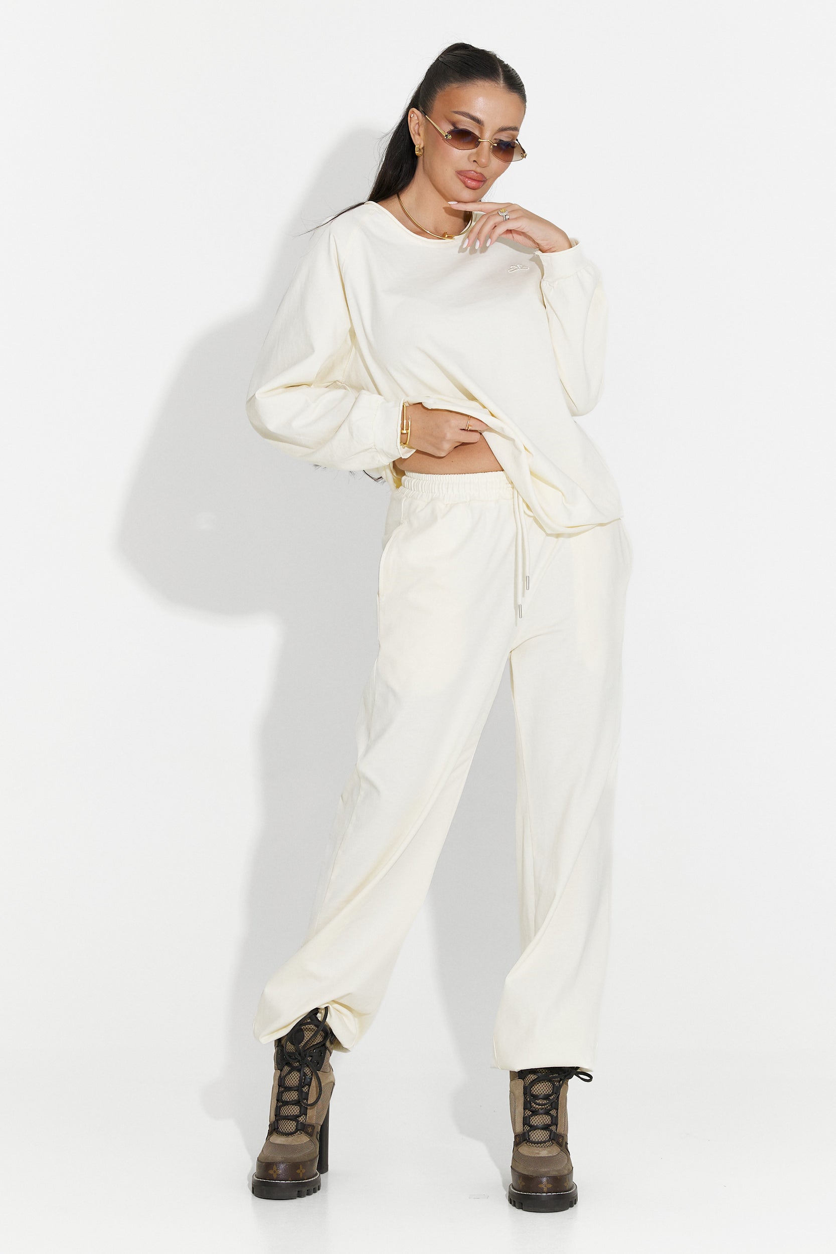 Trening dama casual bej Clavira Bogas