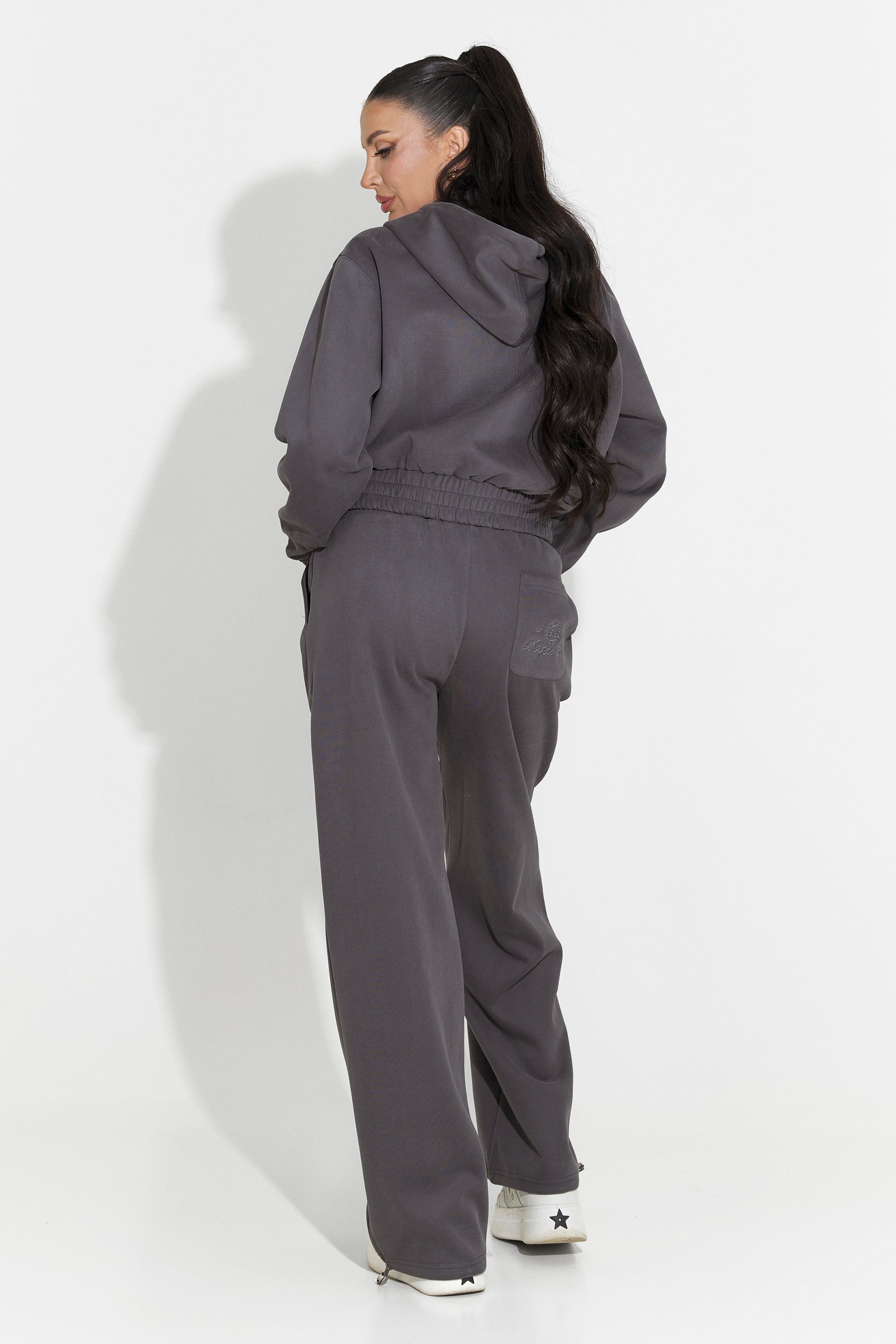 Trening dama casual gri inchis Lorisea Bogas