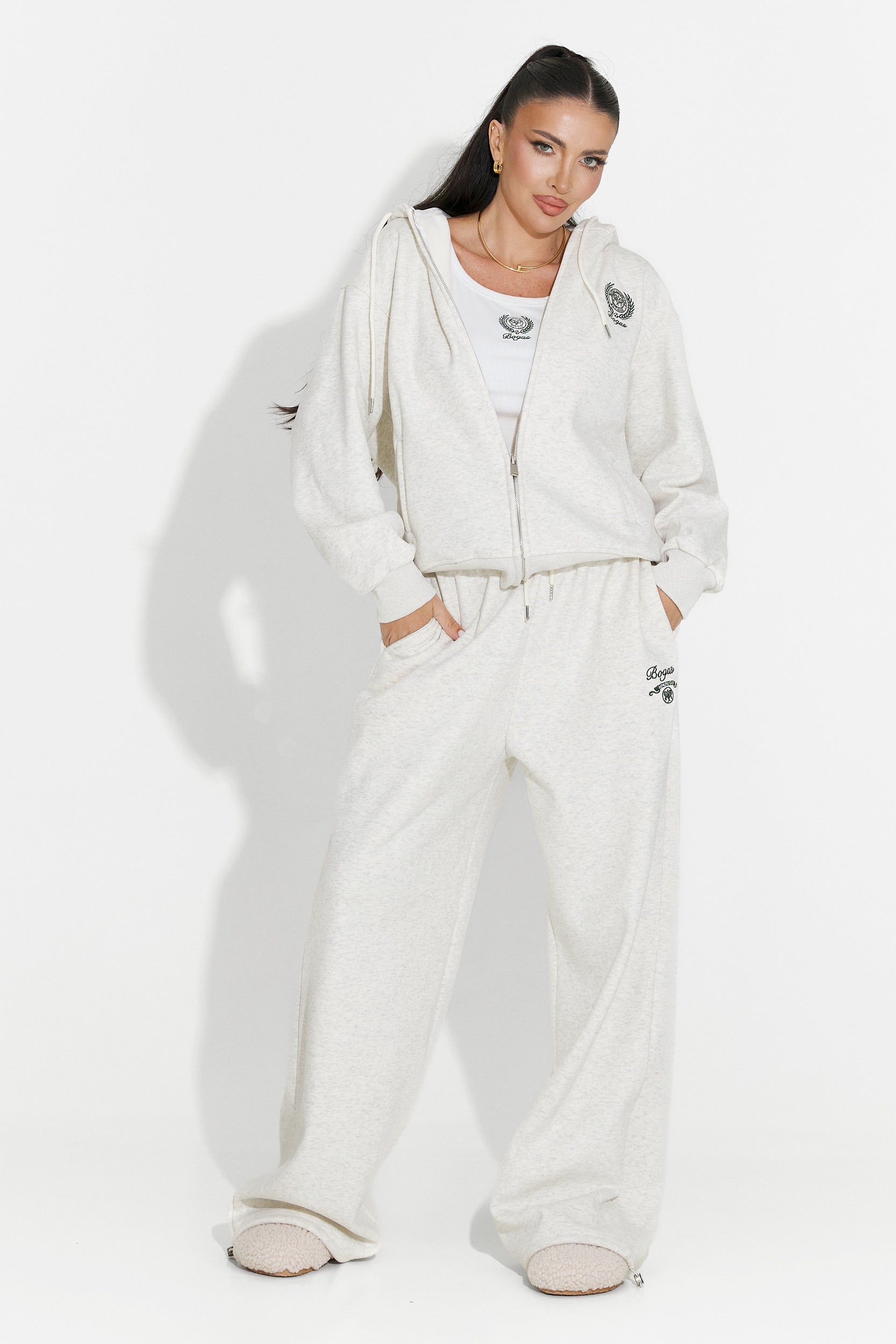 Trening dama casual gri Kalira Bogas