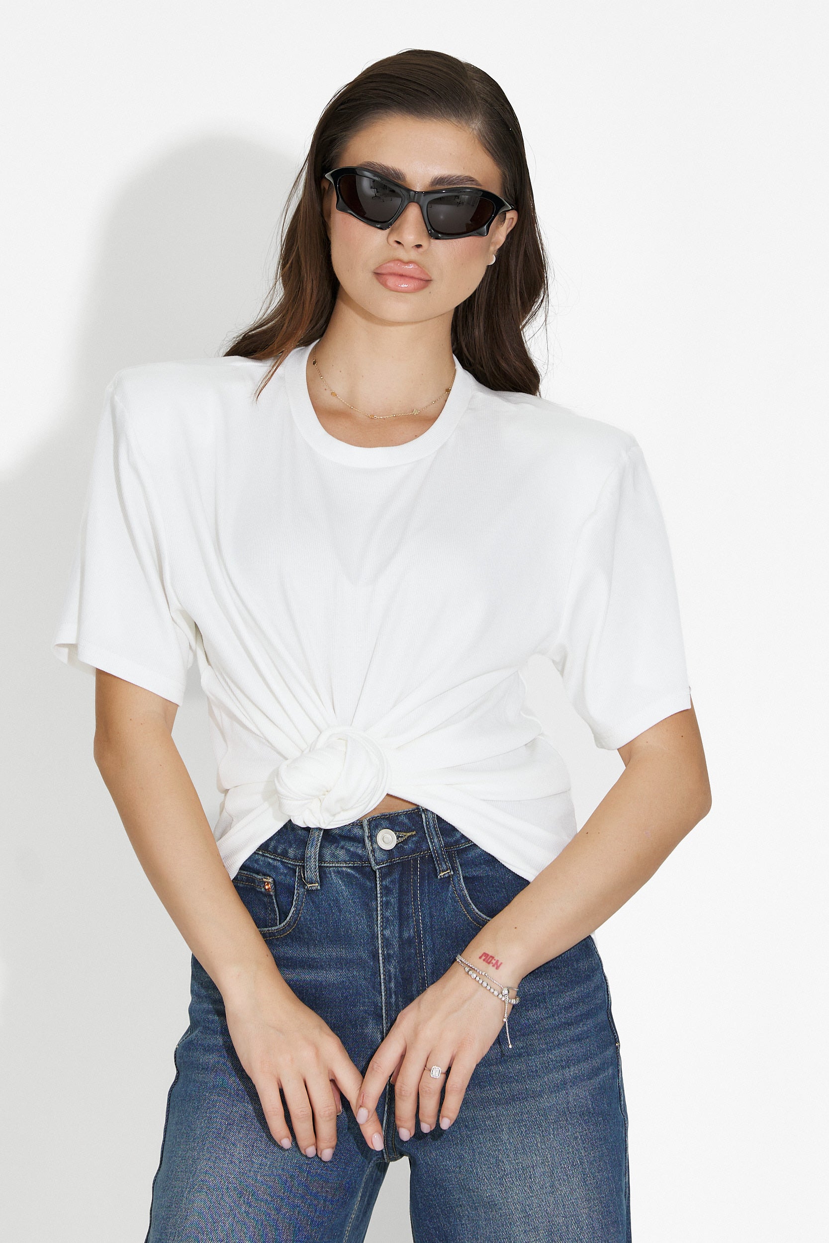 Tricou dama casual alb Norelia Bogas