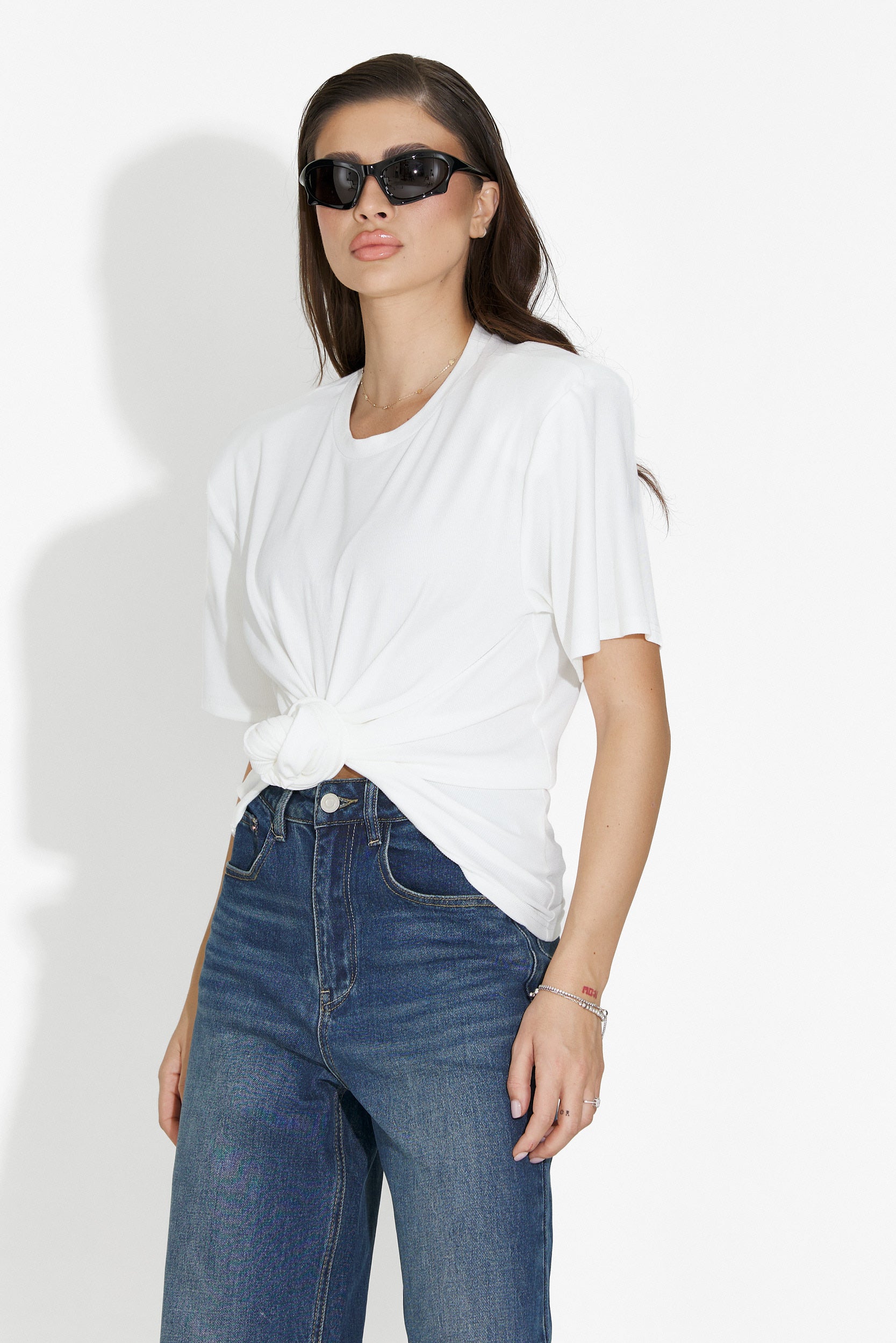 Tricou dama casual alb Norelia Bogas