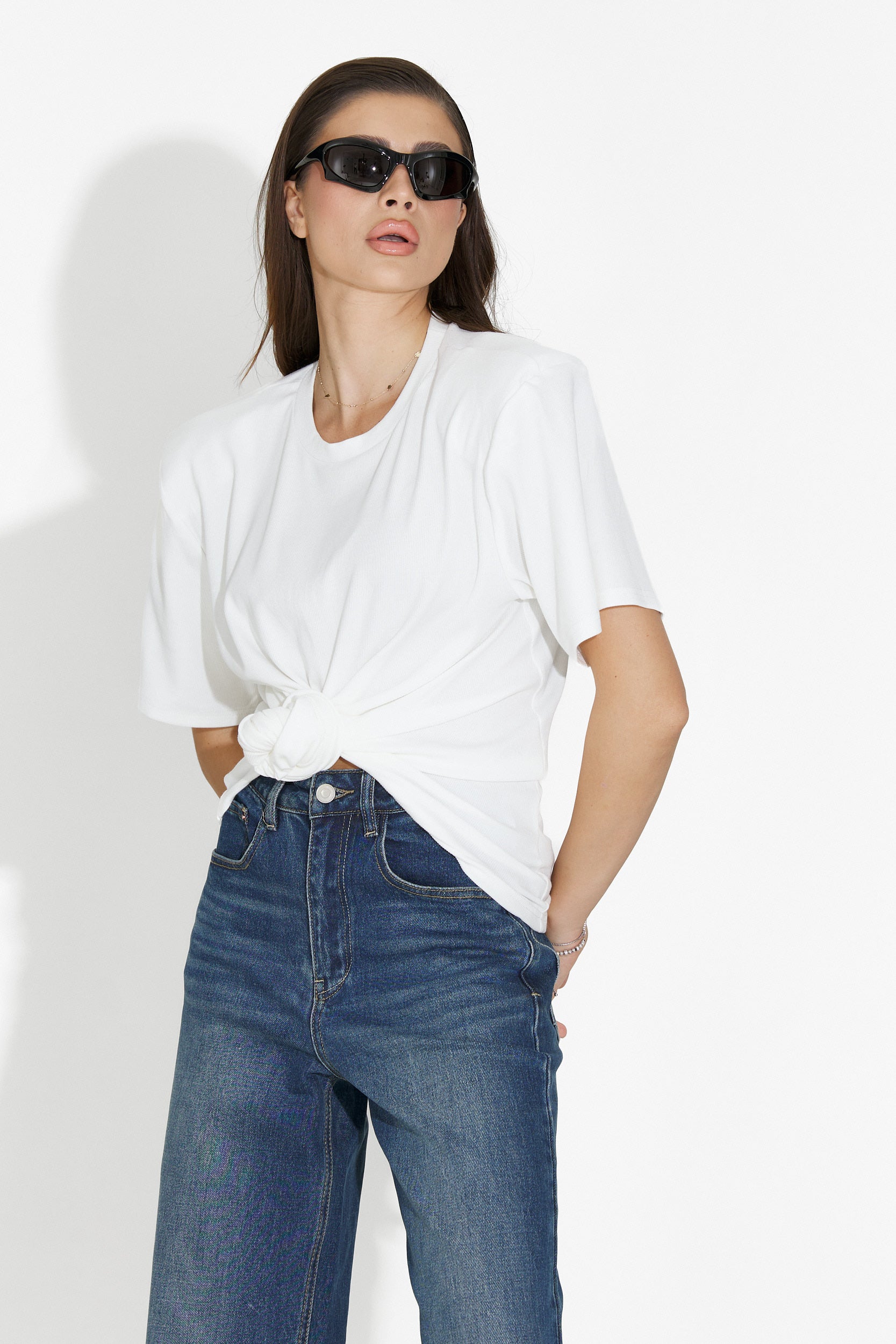 Tricou dama casual alb Norelia Bogas