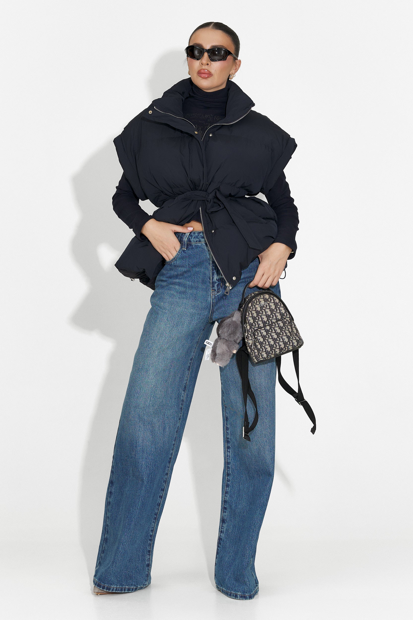 Vesta dama casual bleumarin Denoria Bogas