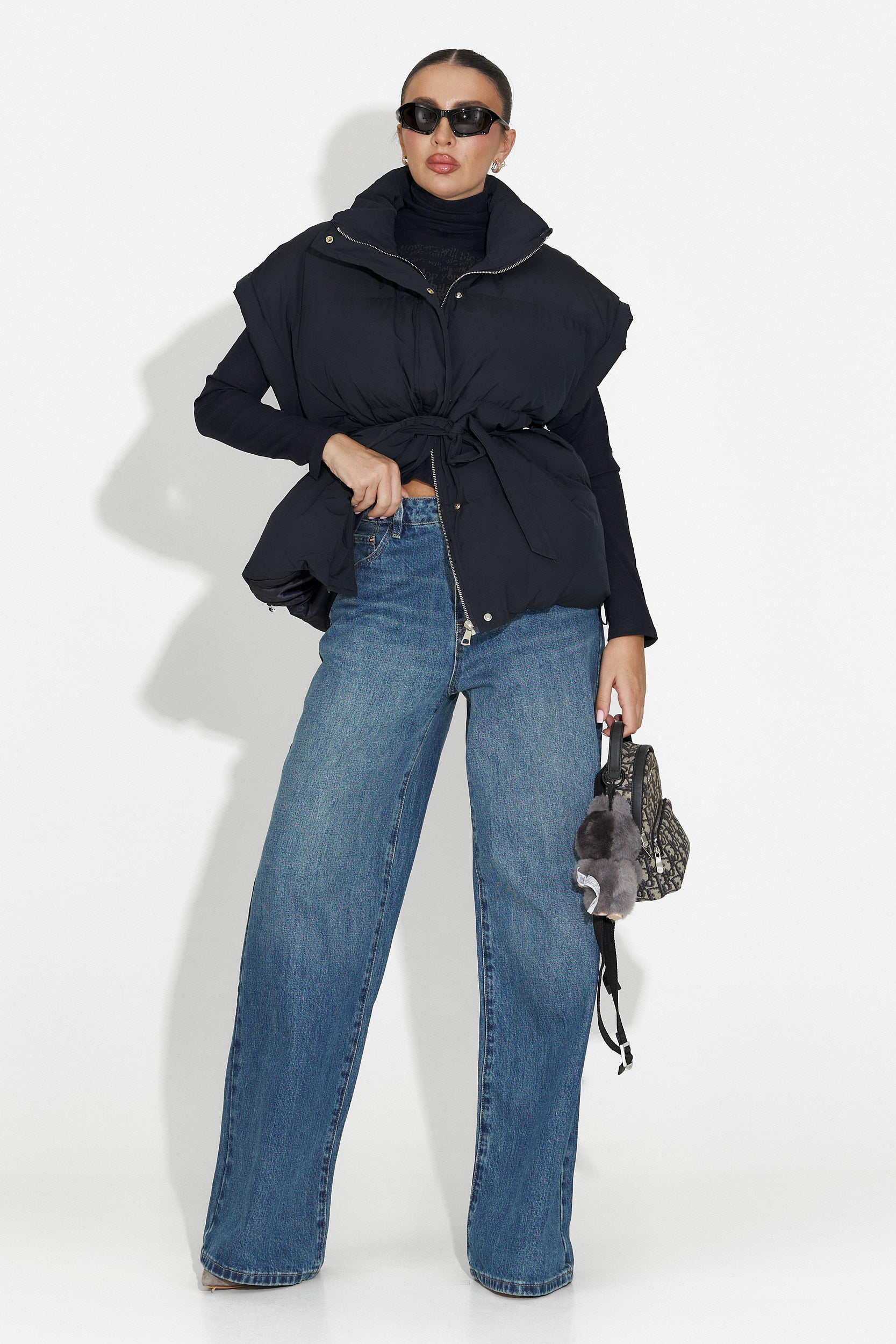 Vesta dama casual bleumarin Denoria Bogas