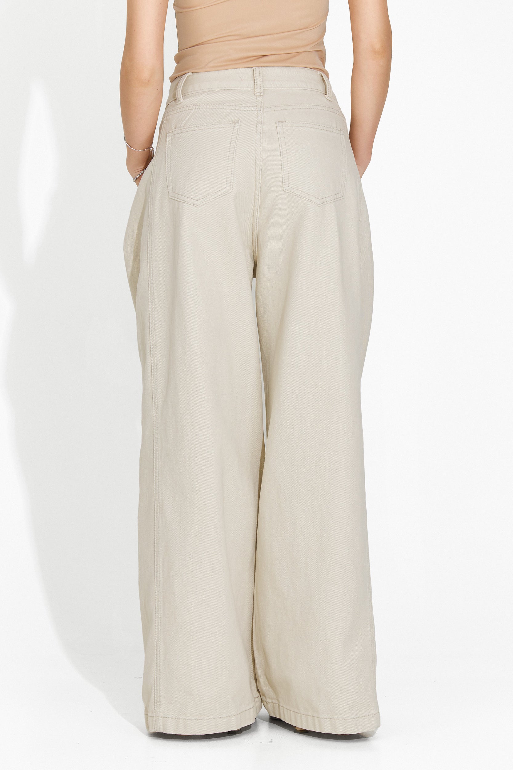 [Resigilat] Blugi dama casual bej Cherise Bogas