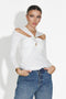 Bluza dama casual alba Favira Bogas