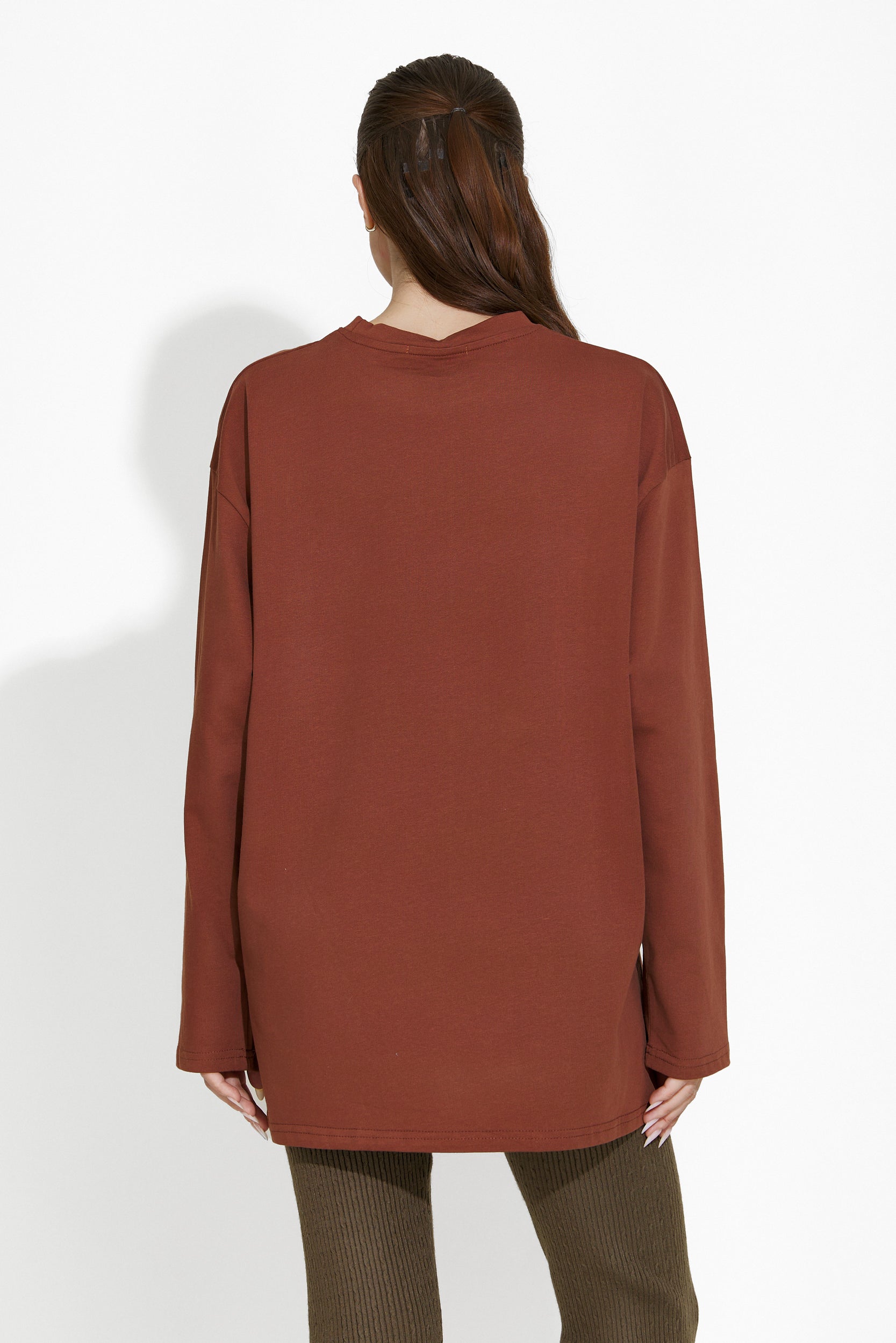 Bluza dama casual maro Eryn Bogas