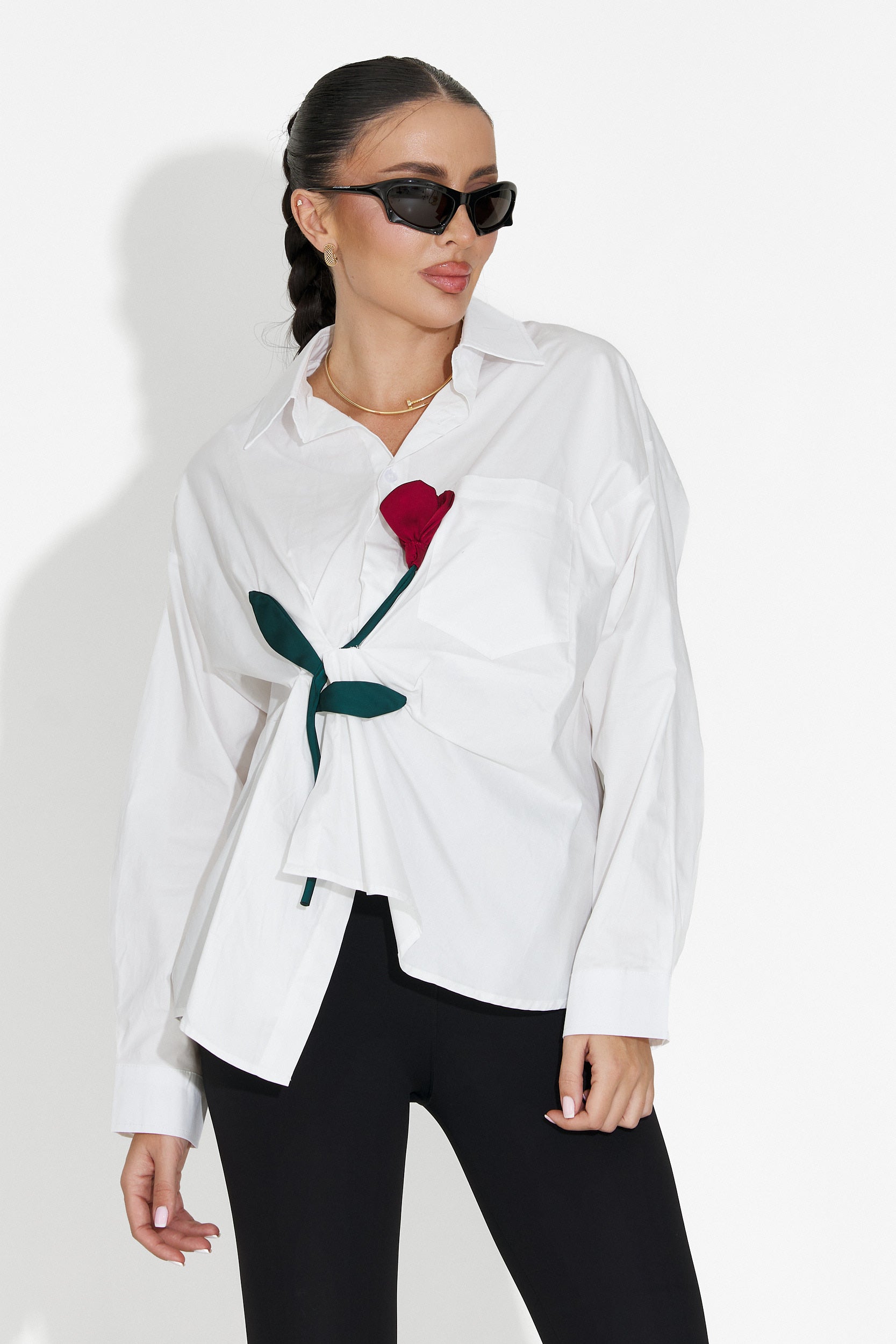 Camasa dama casual alba Elaris Bogas