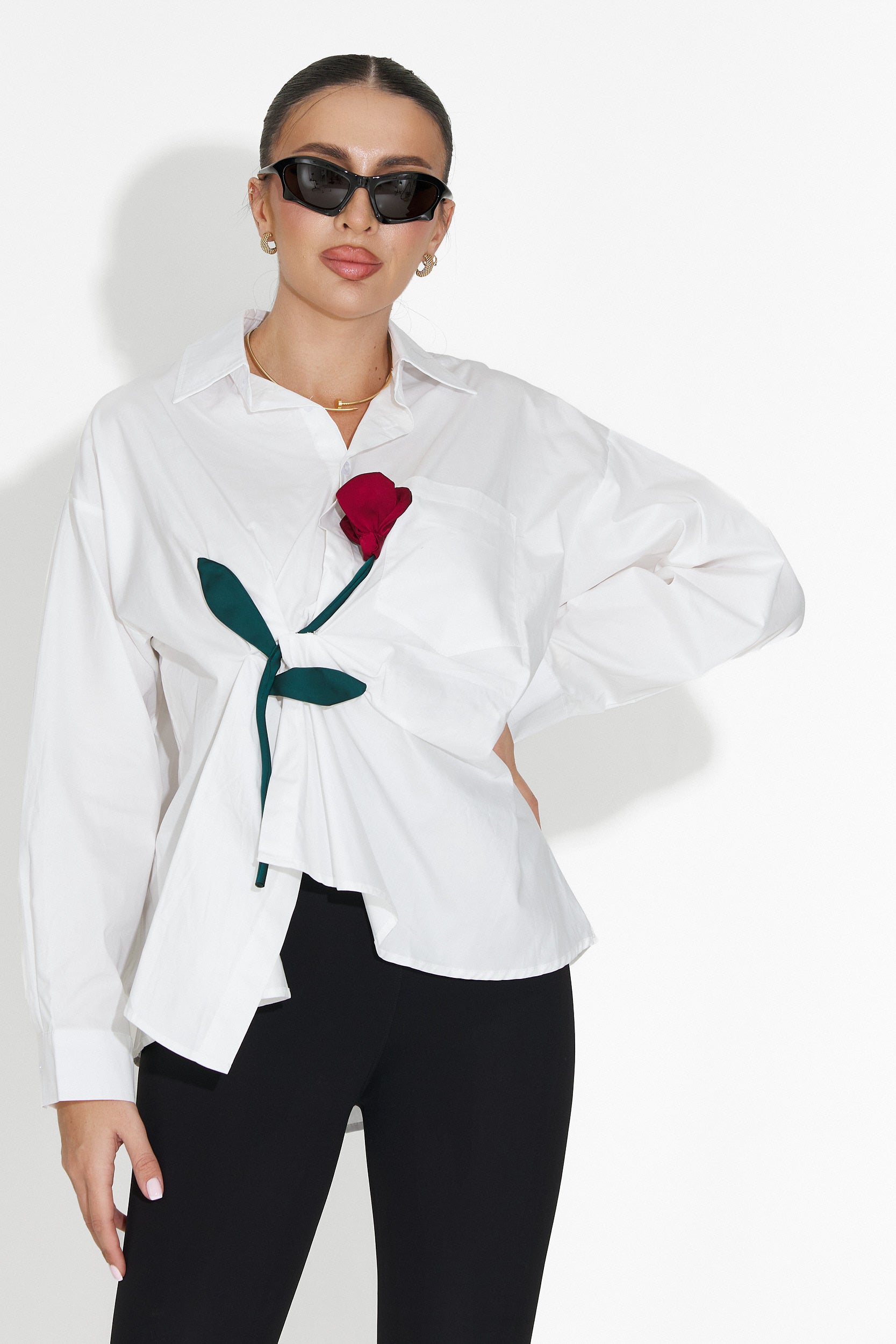 Camasa dama casual alba Elaris Bogas