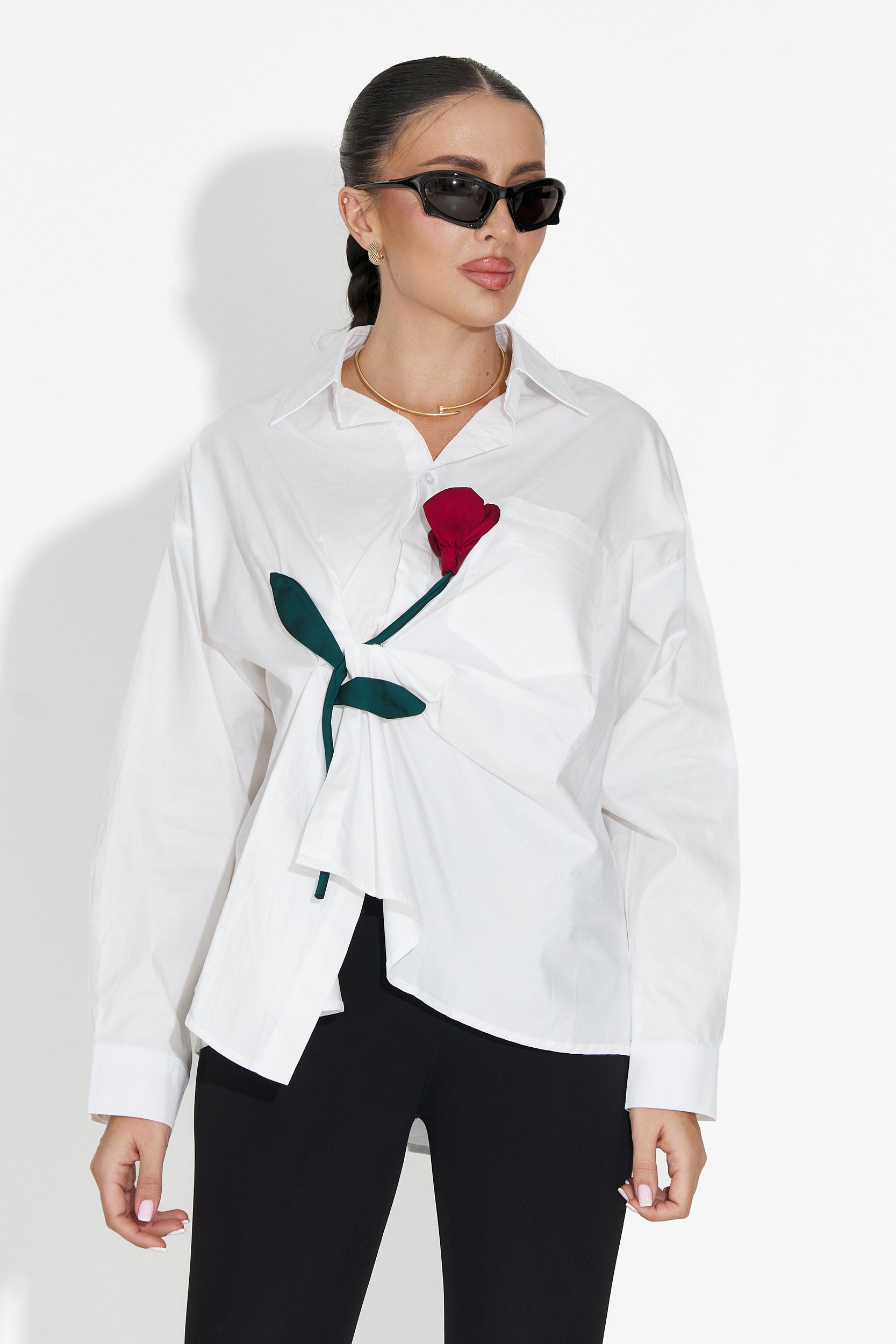 Camasa dama casual alba Elaris Bogas