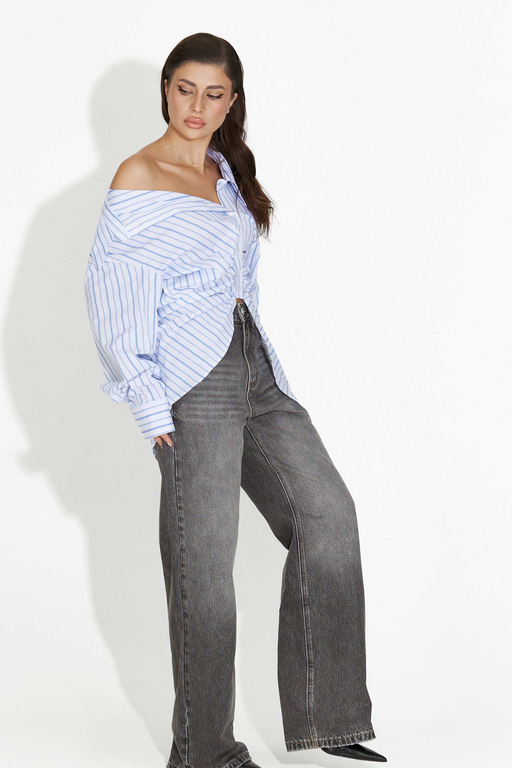 Camasa dama casual alba Voncile Bogas