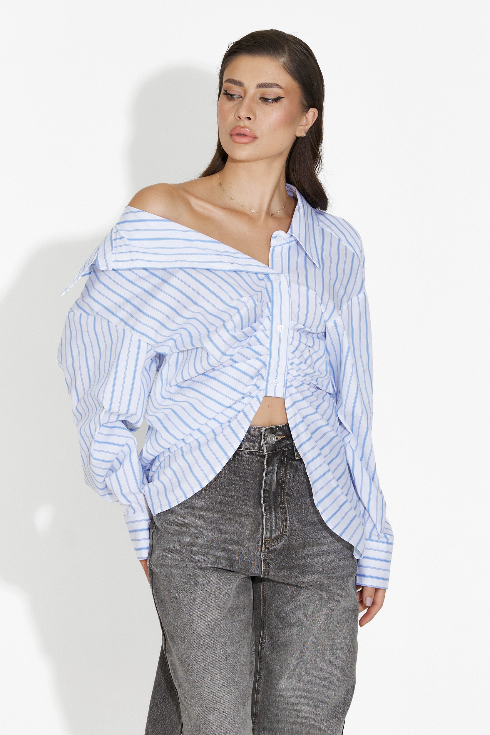 Camasa dama casual alba Voncile Bogas