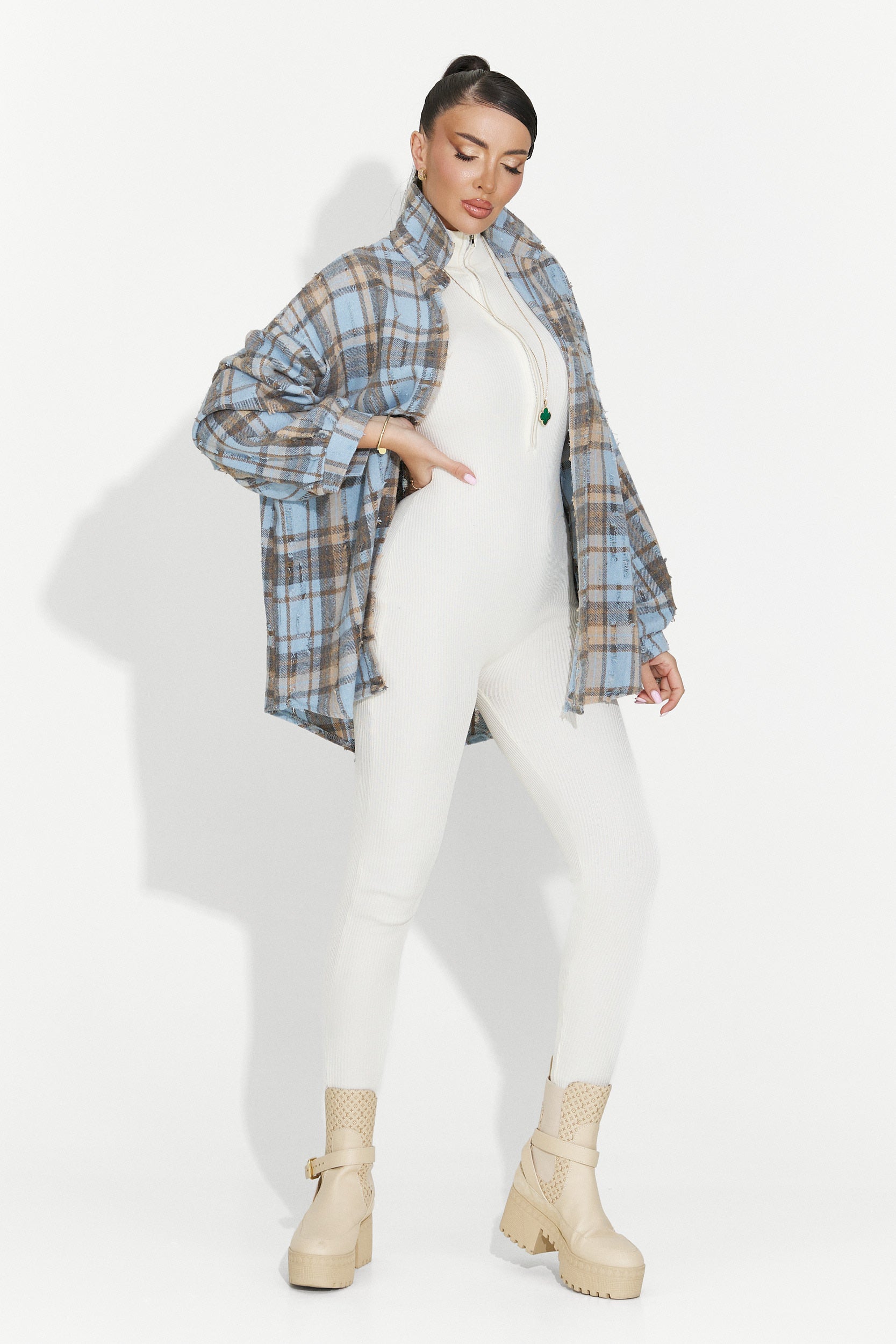 Camasa dama casual bleu Jasara Bogas