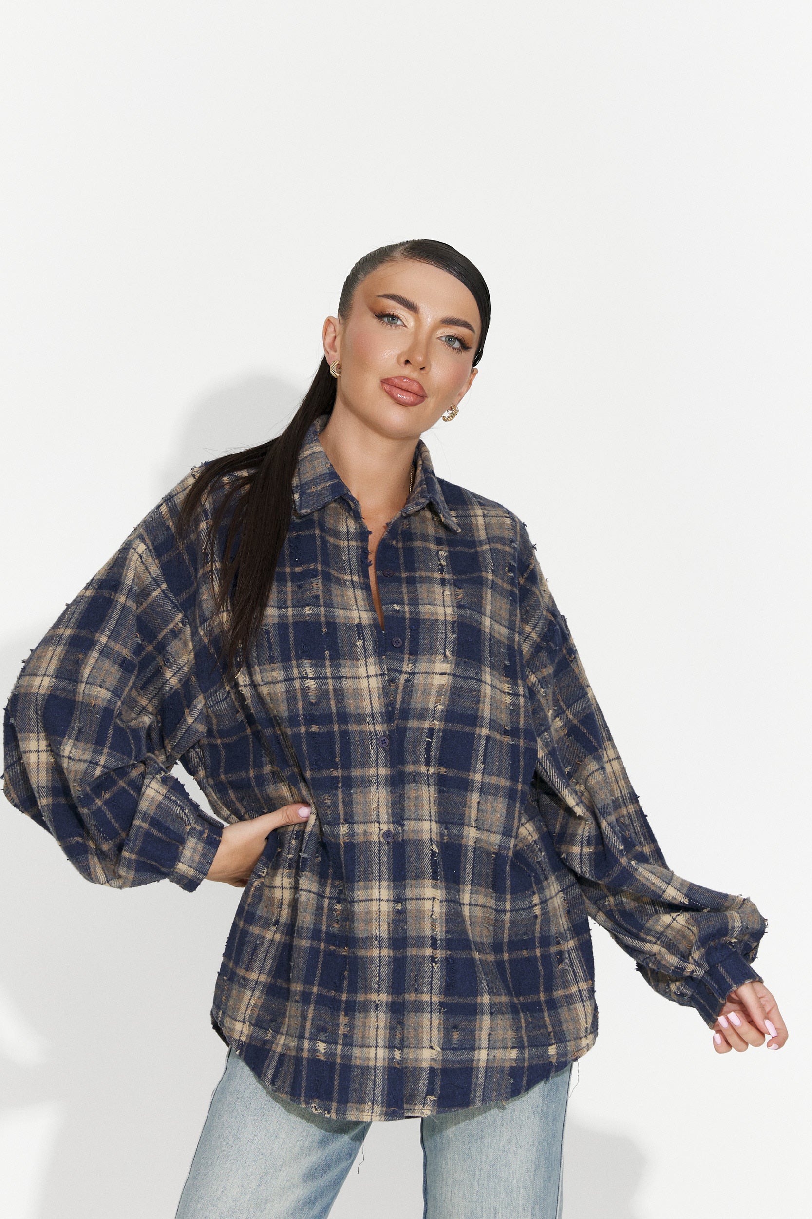 Camasa dama casual bleumarin Jasara Bogas