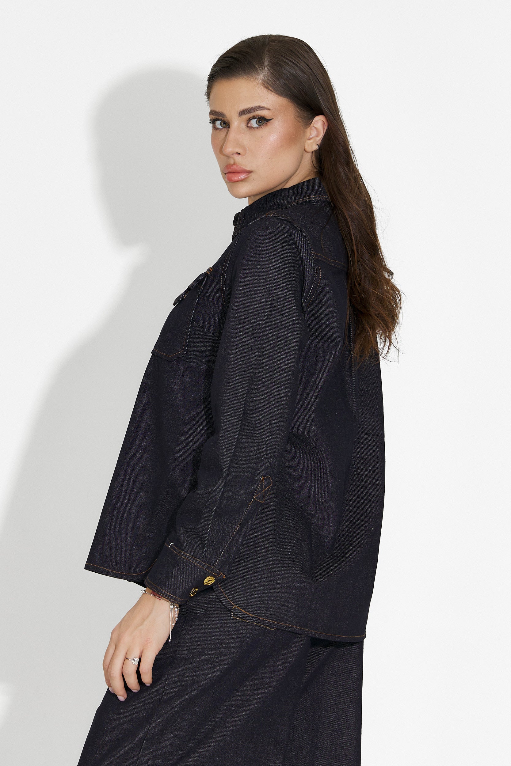 Camasa dama casual bleumarin Melena Bogas