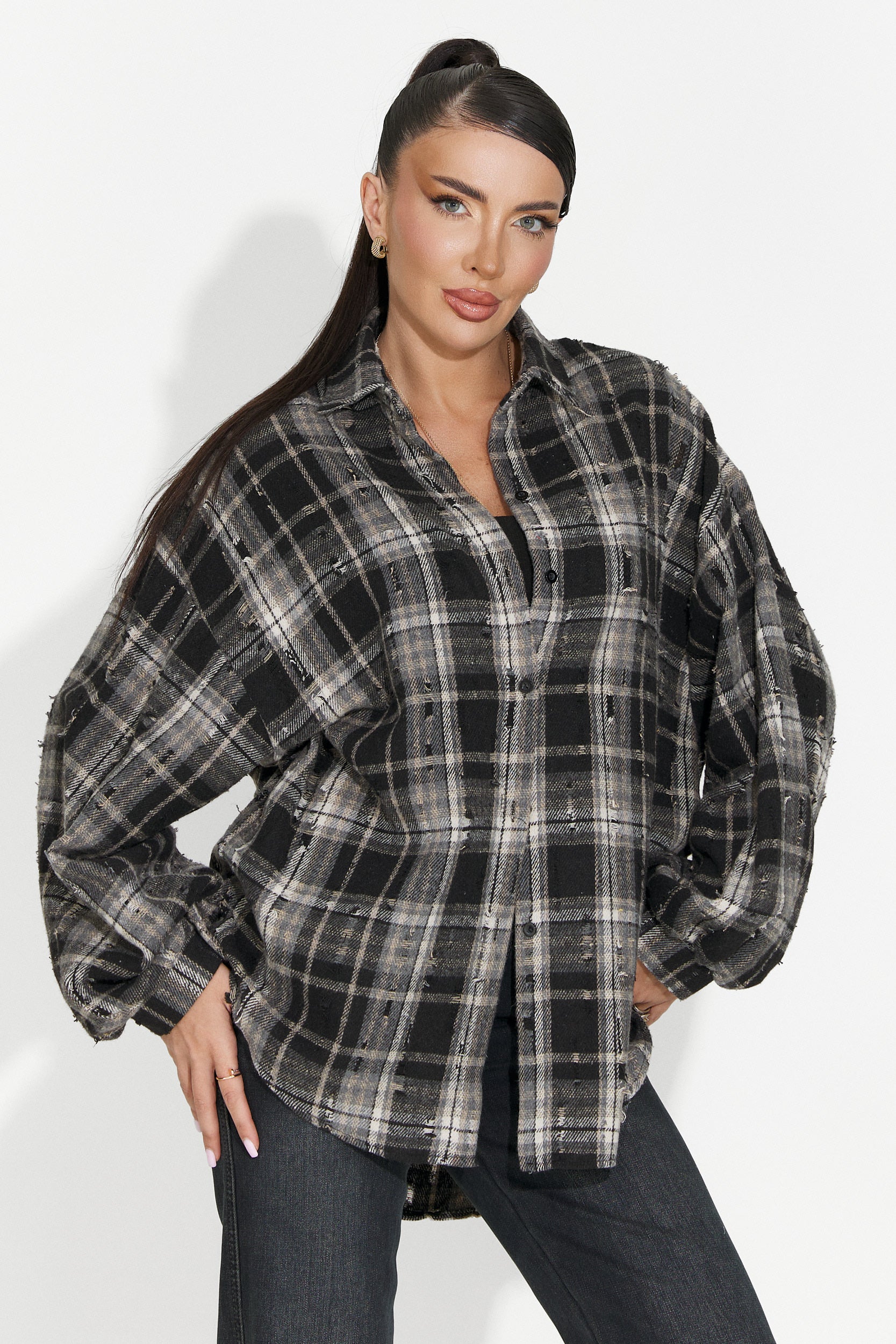 Camasa dama casual neagra Jasara Bogas