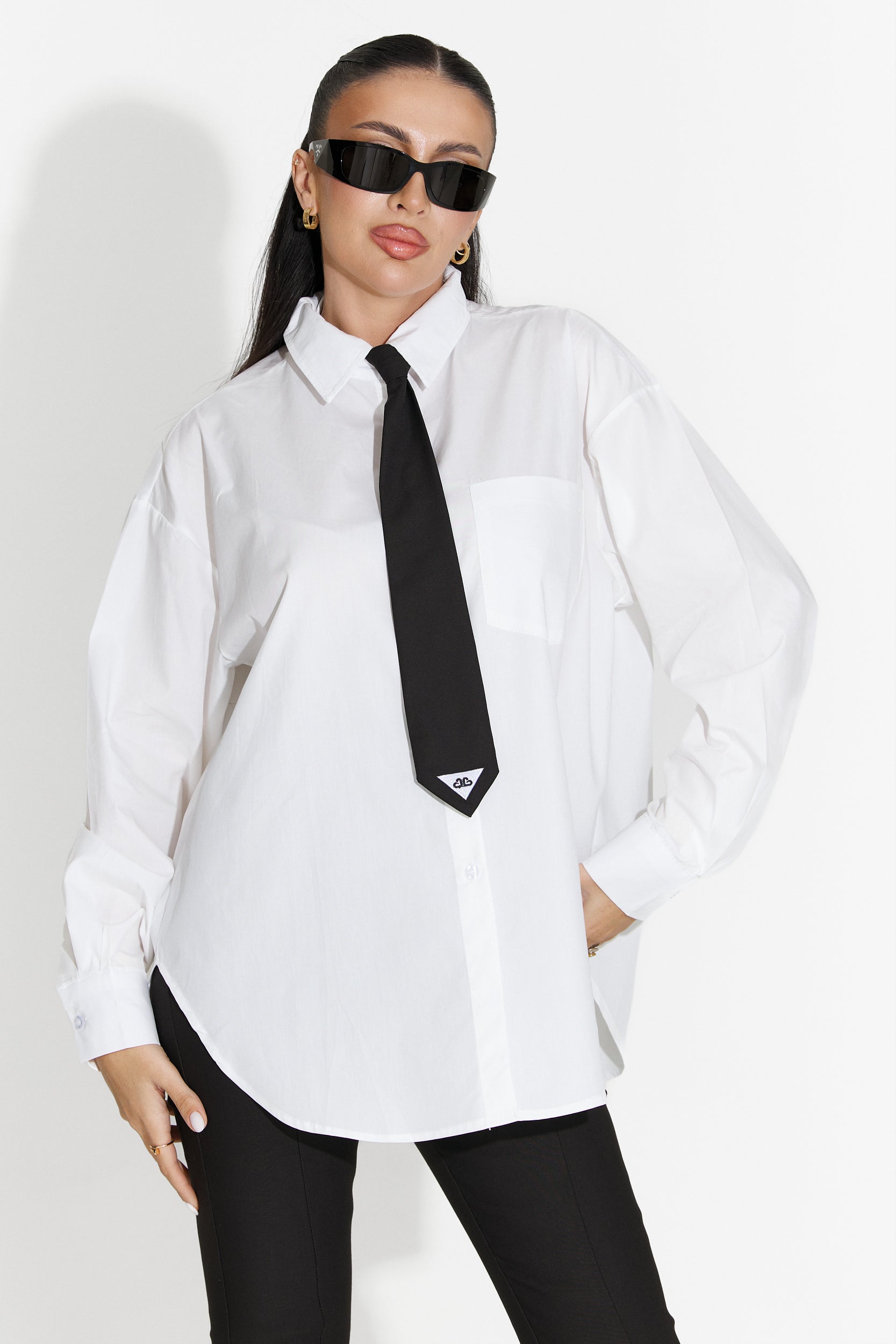 Camasa dama eleganta alba Nivora Bogas