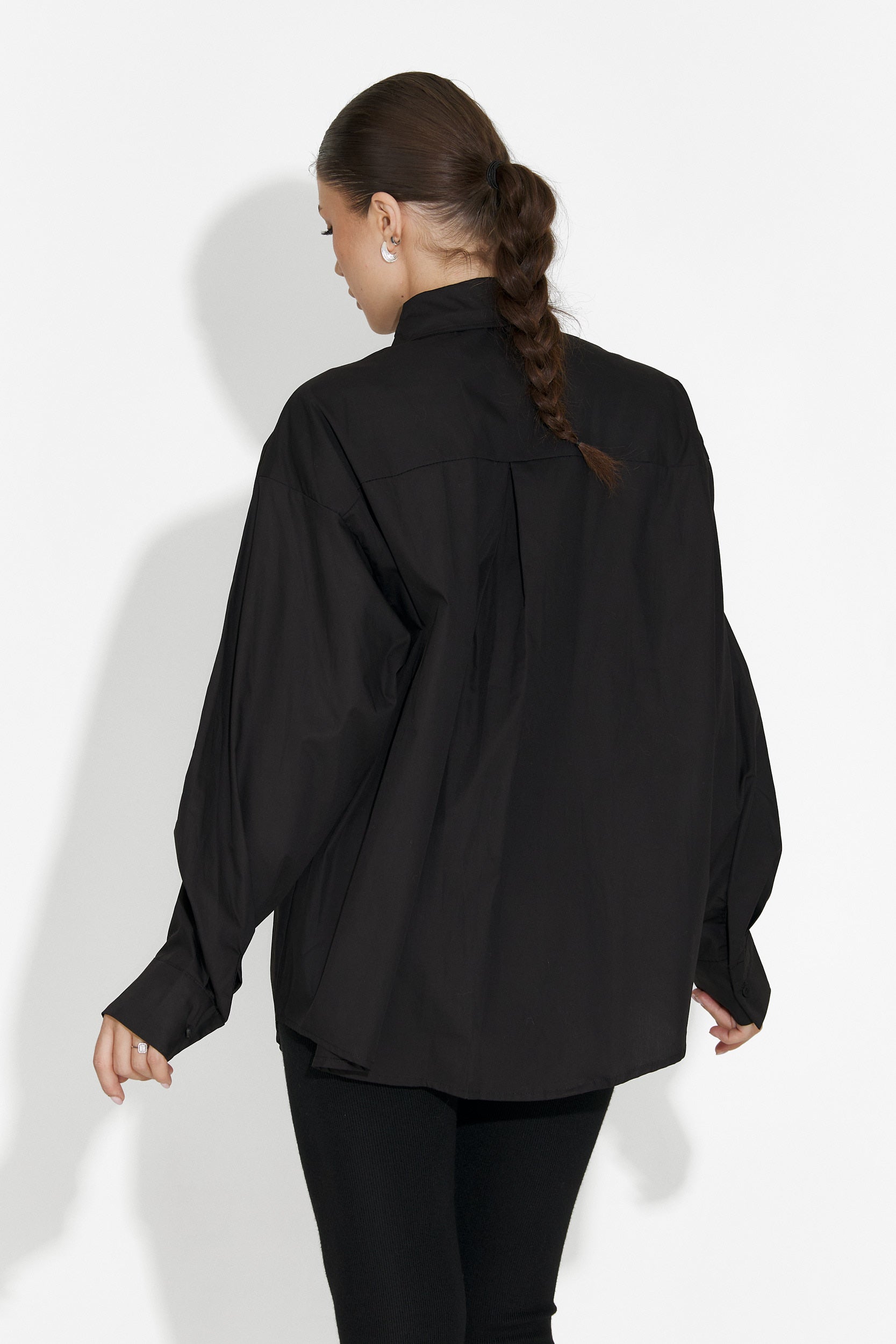 Camasa dama eleganta neagra Feyora Bogas