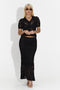 Compleu cu fusta negru Soga Bogas