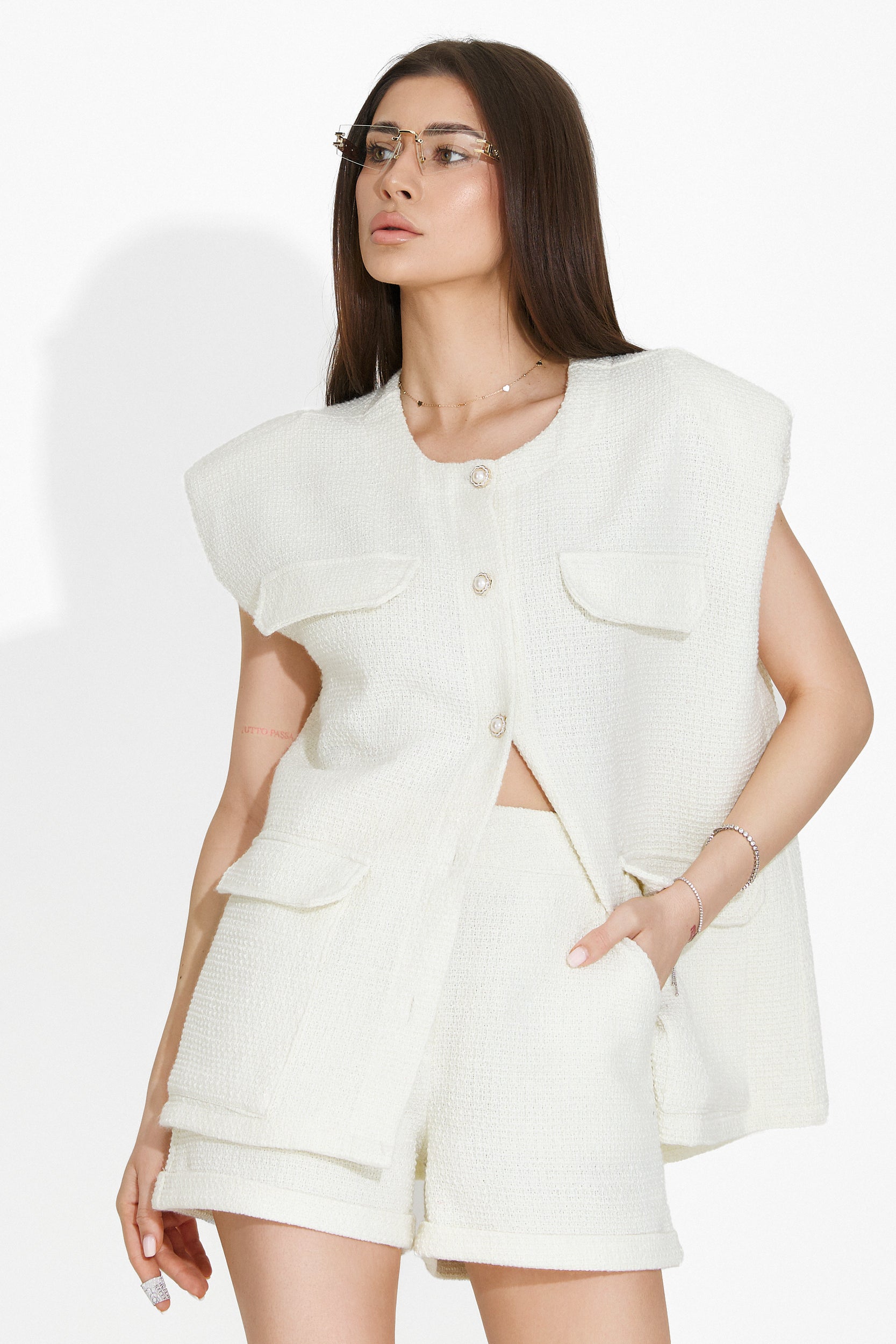 Compleu cu pantaloni bej Ramonita Bogas