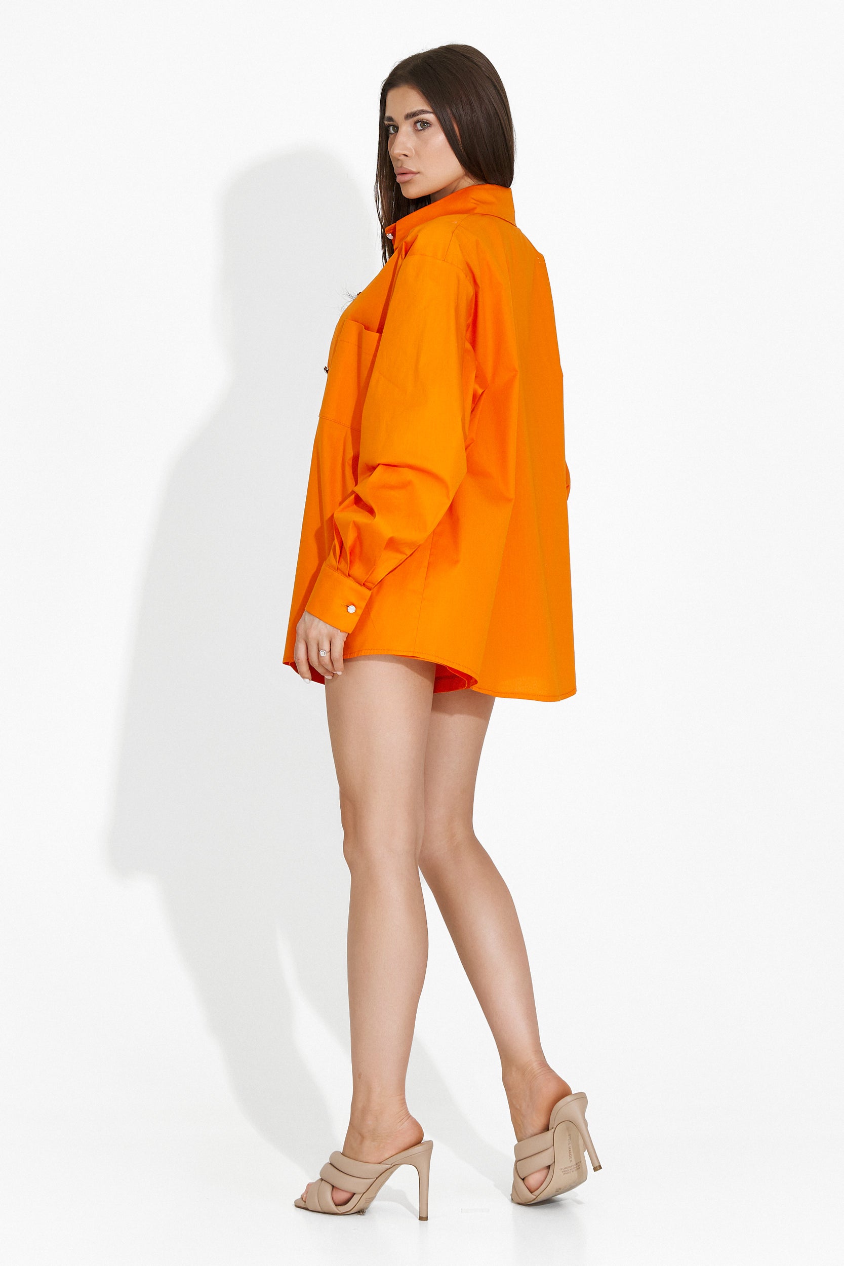 Compleu cu pantaloni casual portocaliu Carylsa Bogas