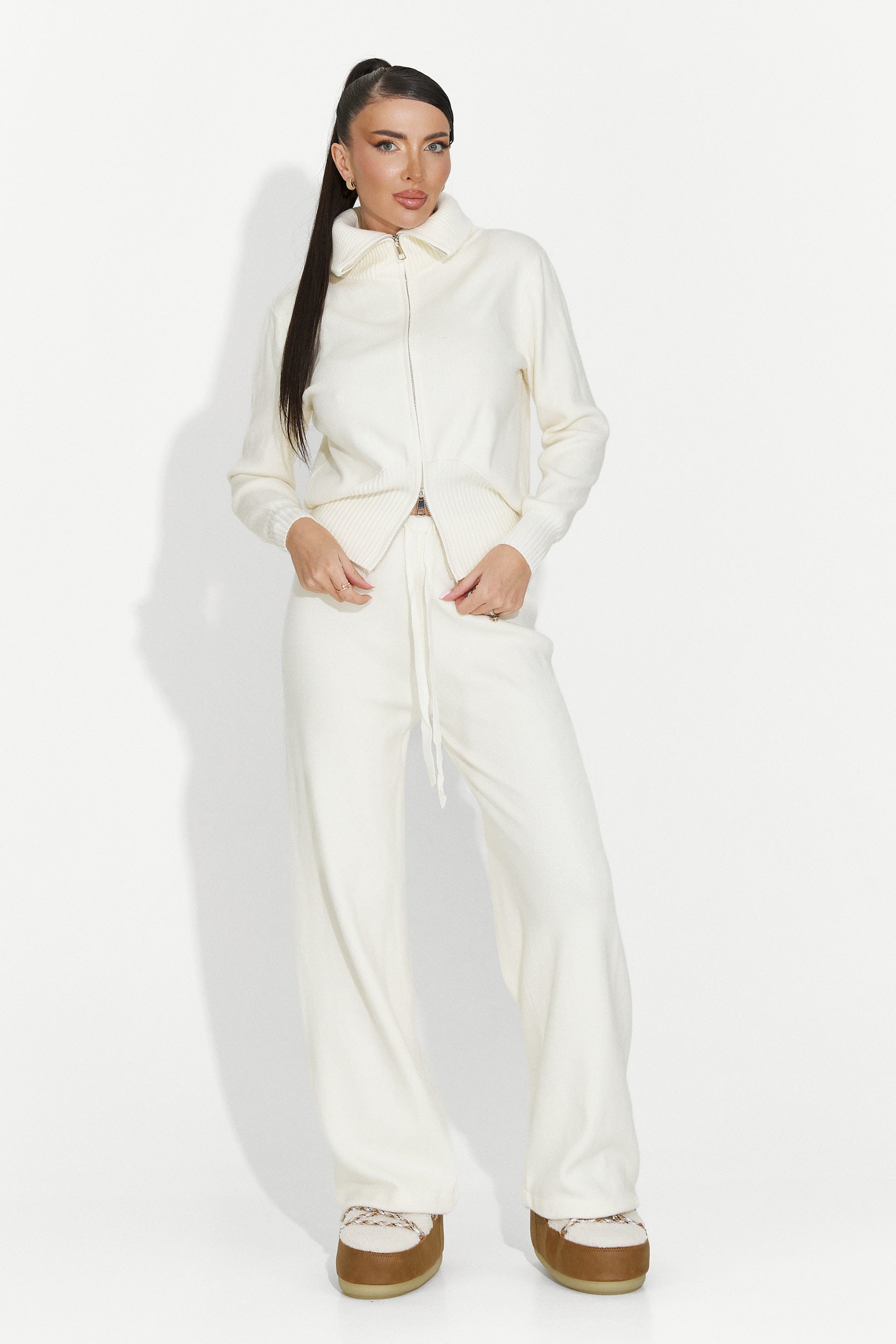 Compleu dama casual bej Glenira Bogas