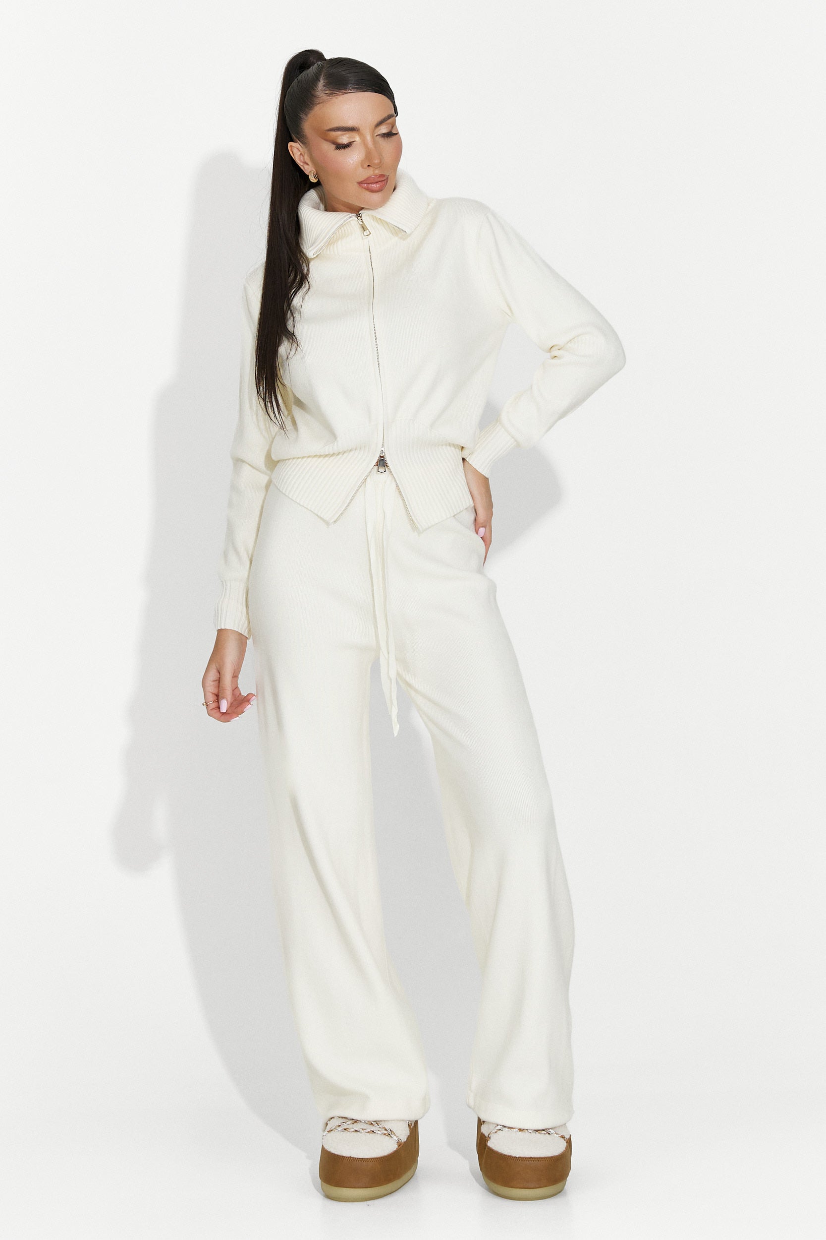 Compleu dama casual bej Glenira Bogas