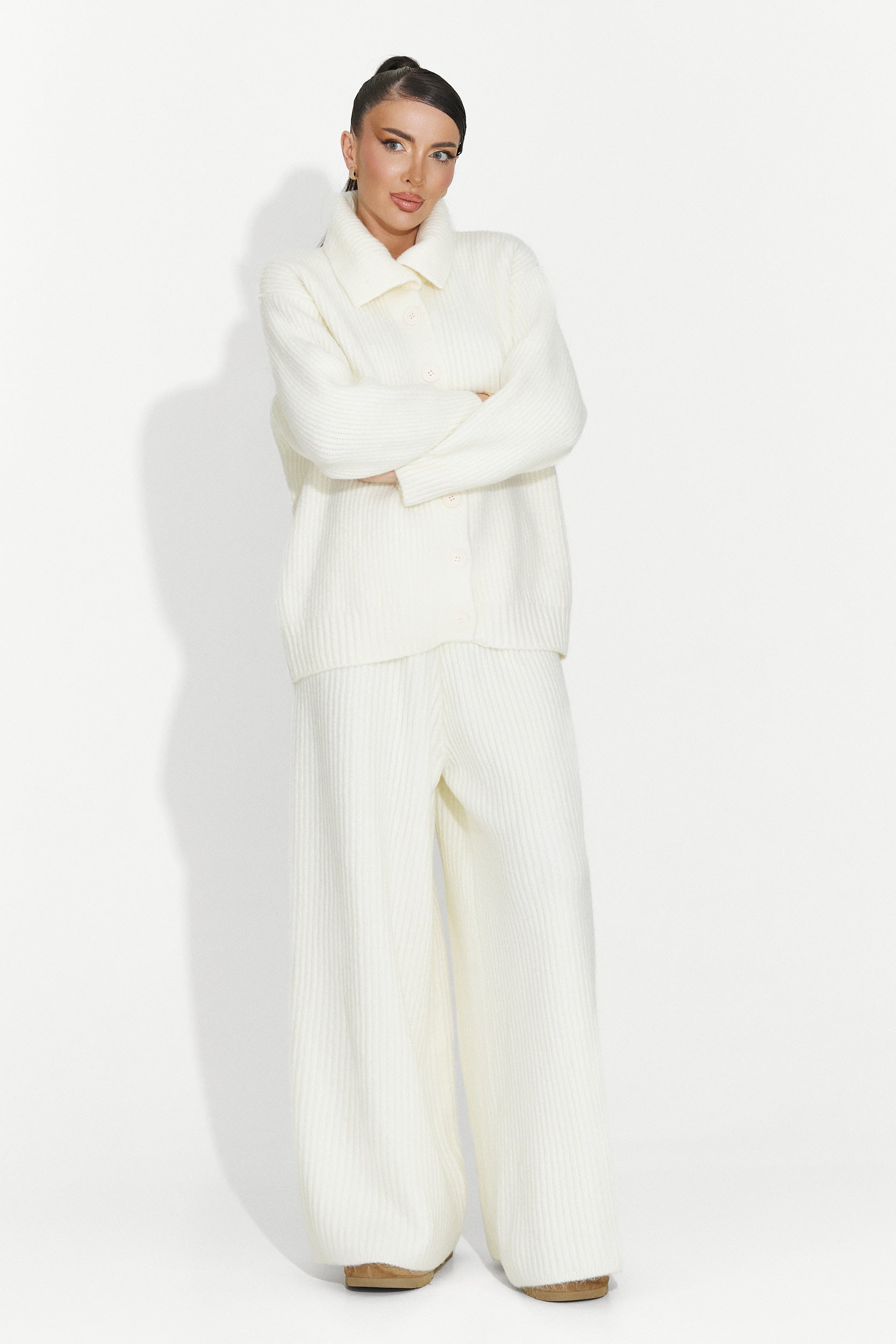 Compleu dama casual bej Verlia Bogas