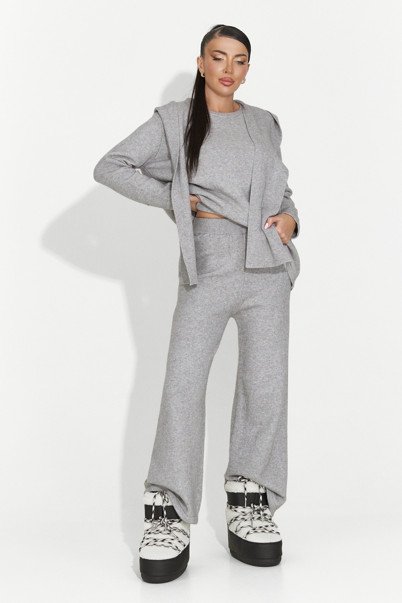 Compleu dama casual gri Vencilie Bogas