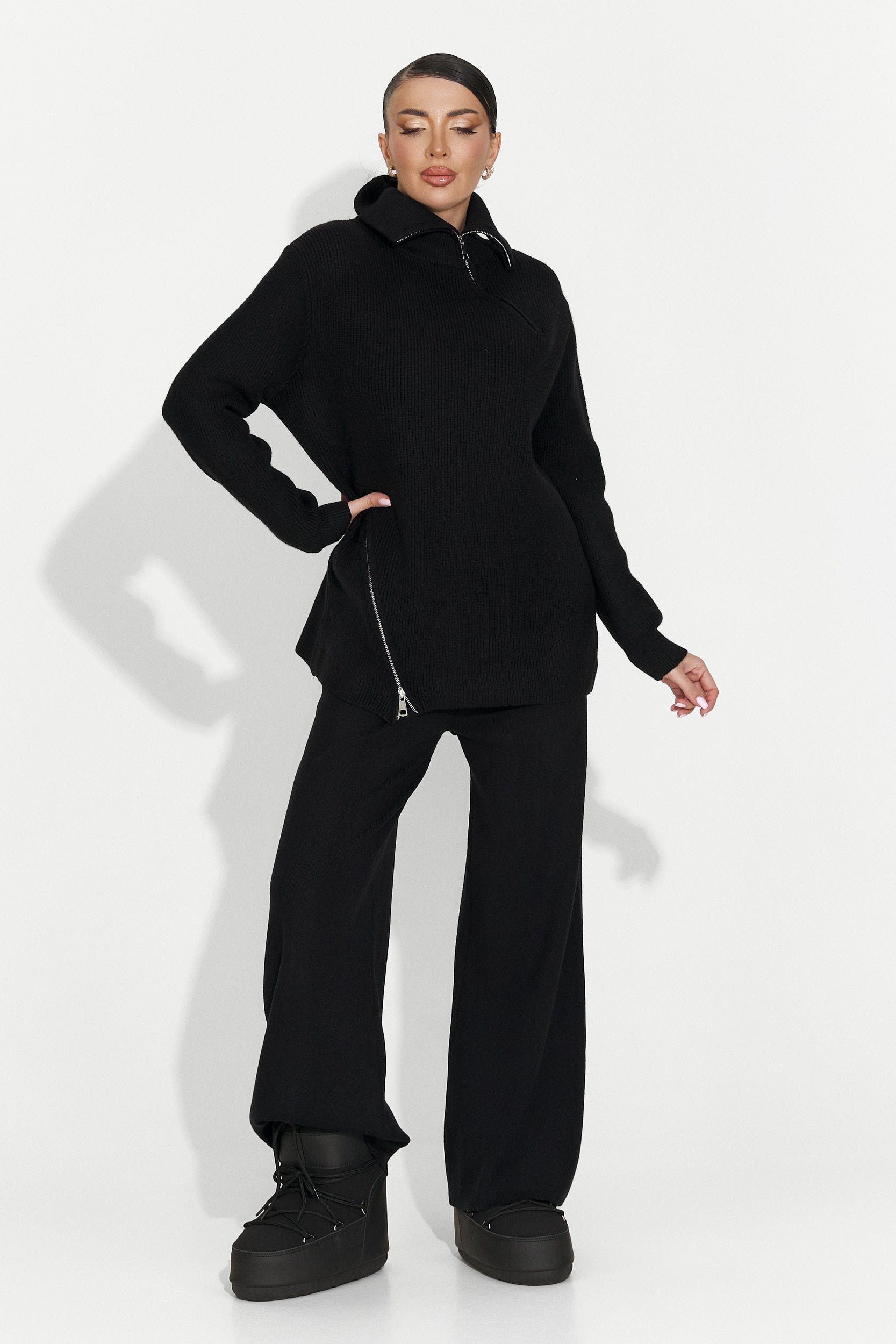 Compleu dama casual negru Arliena Bogas