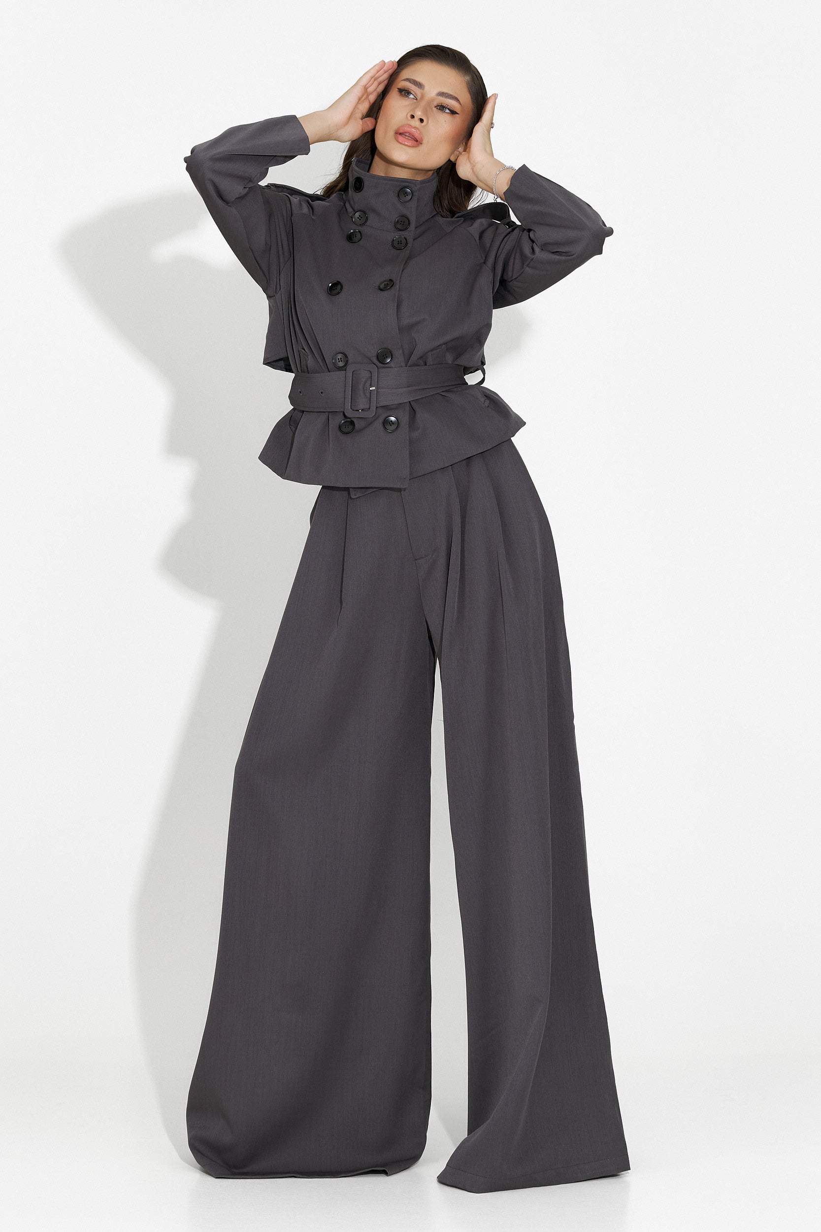 Compleu dama elegant gri Belora Bogas