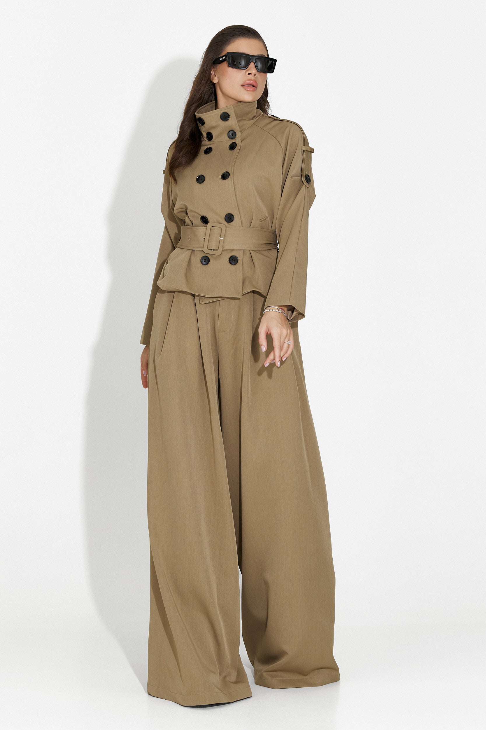 Compleu dama elegant maro Belora Bogas