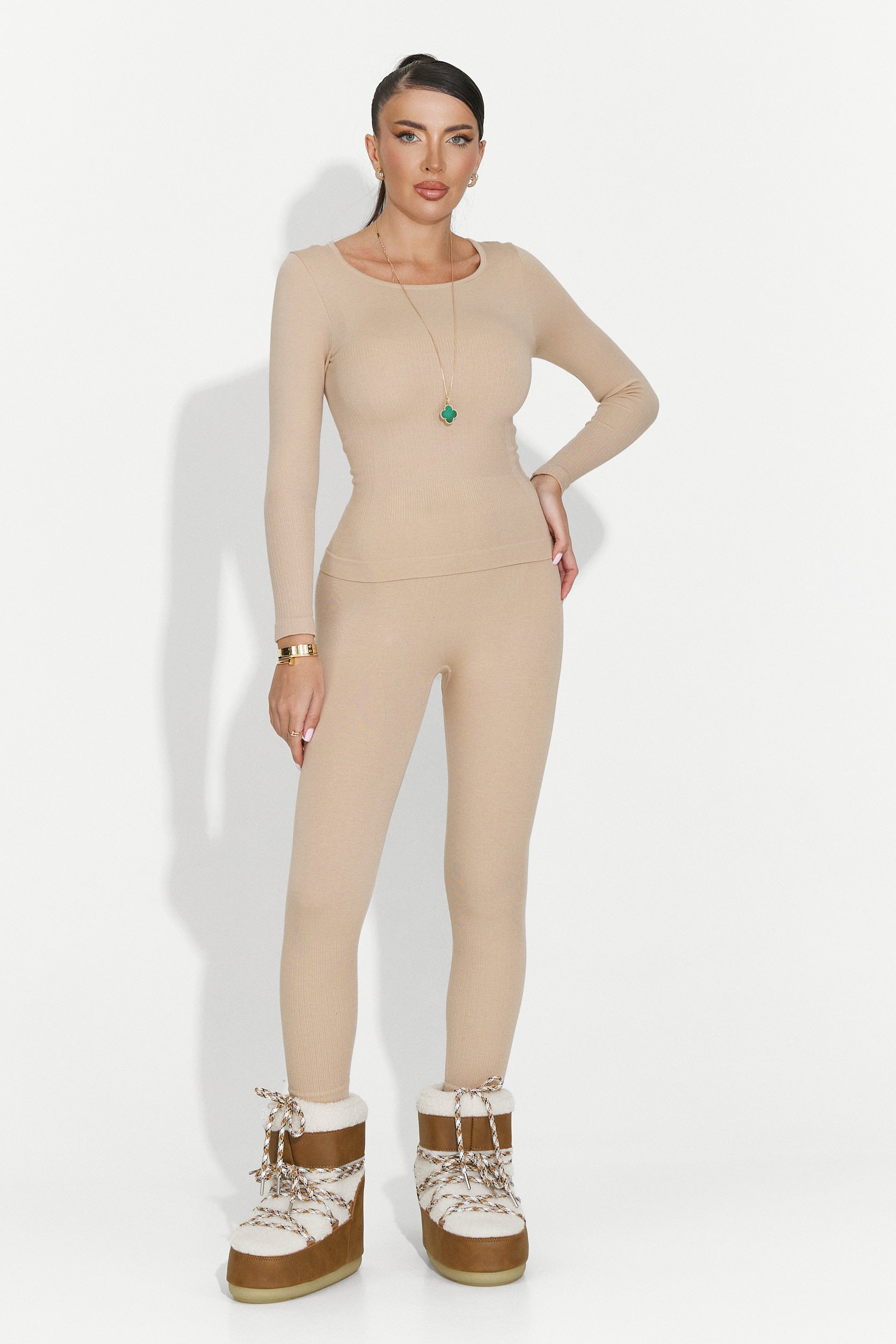 Compleu dama underwear bej Dominia Bogas