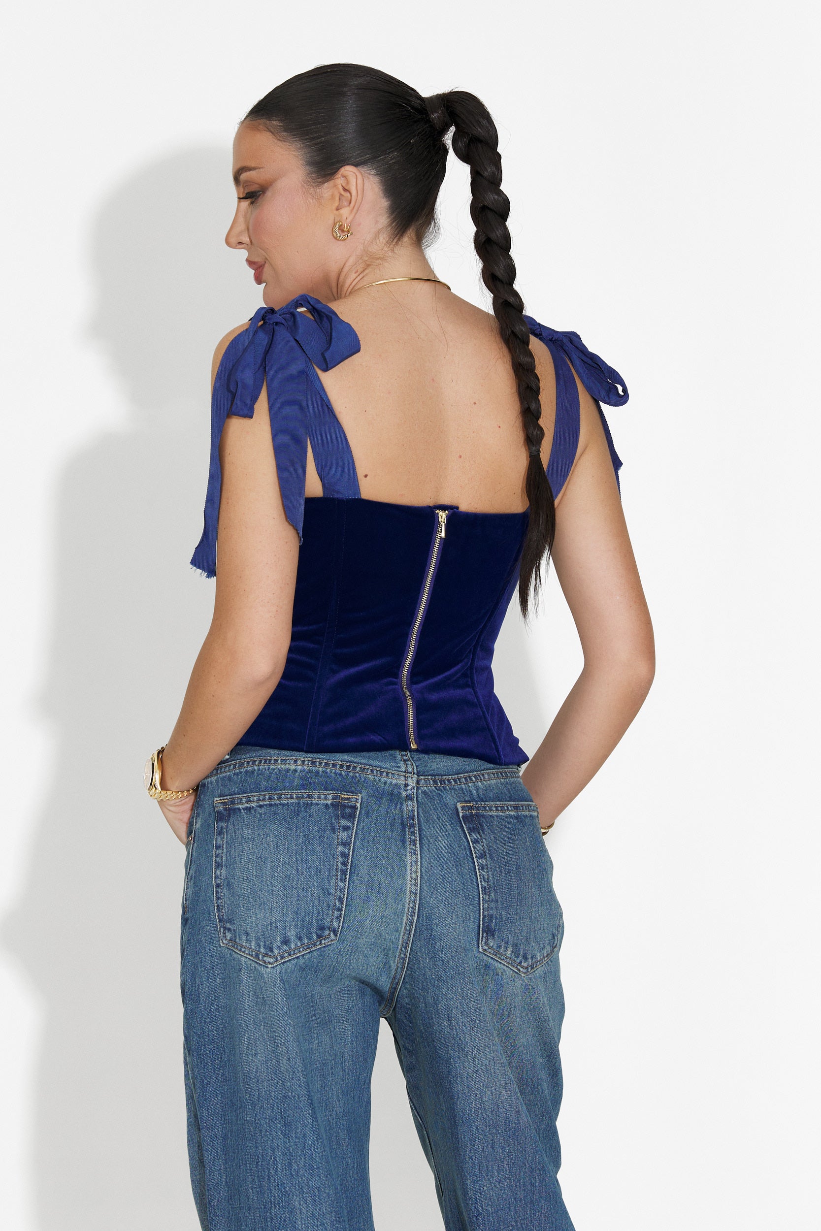 Corset dama elegant albastru Dianela Bogas