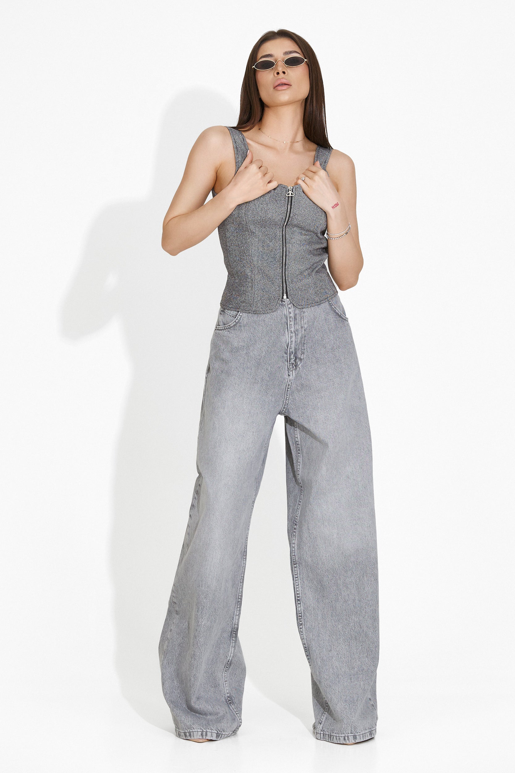 Corset dama elegant gri Suzana Bogas