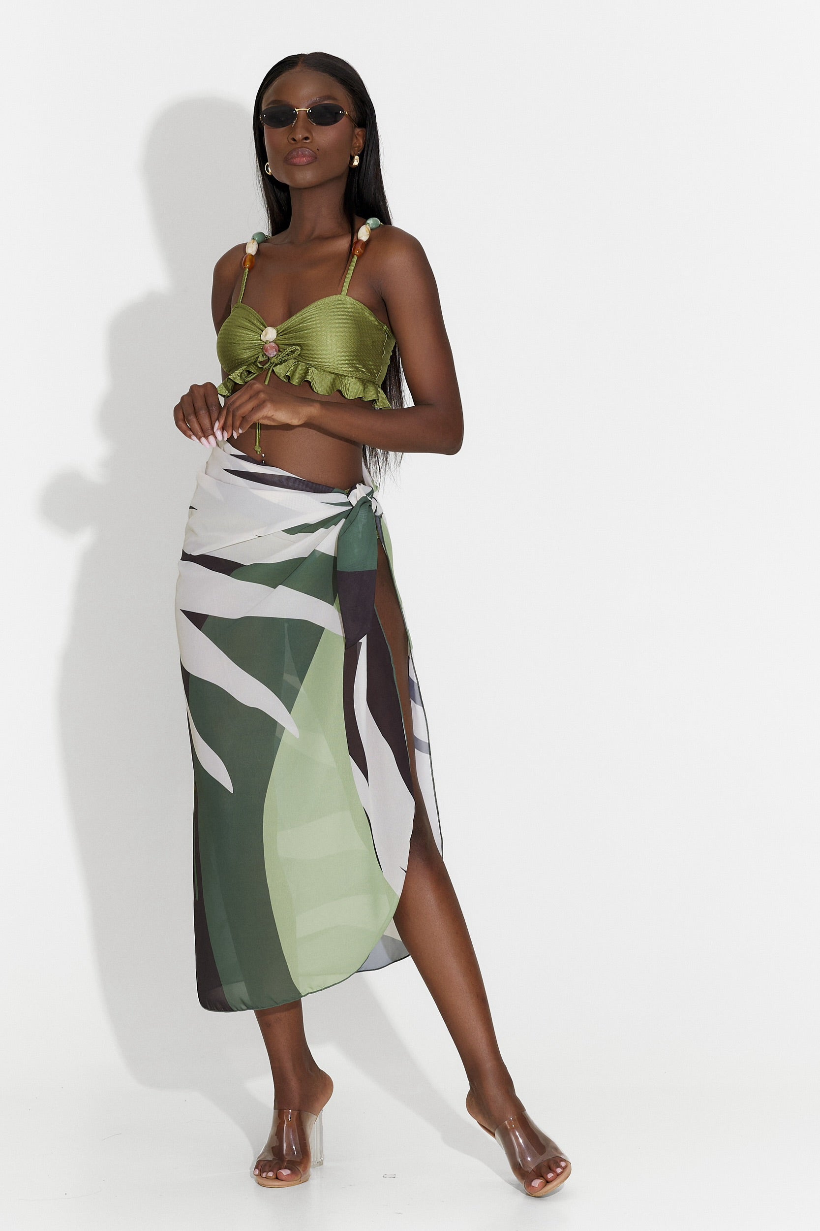 Costum de baie 3 piese verde Novasy Bogas