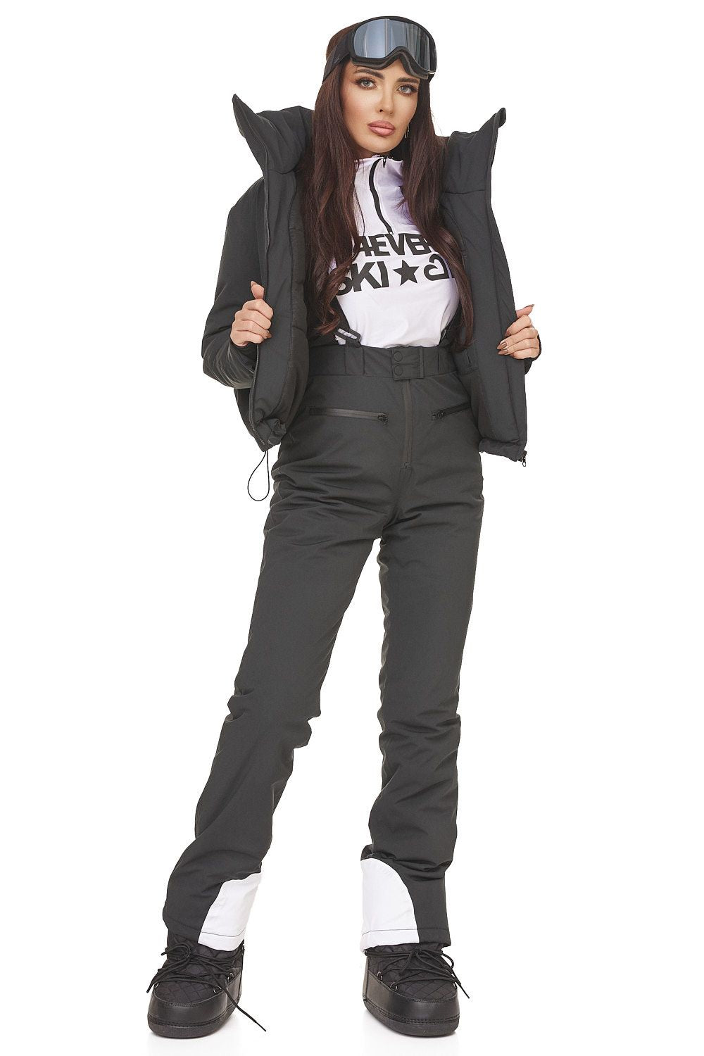 Costum ski casual negru Reasia Bogas